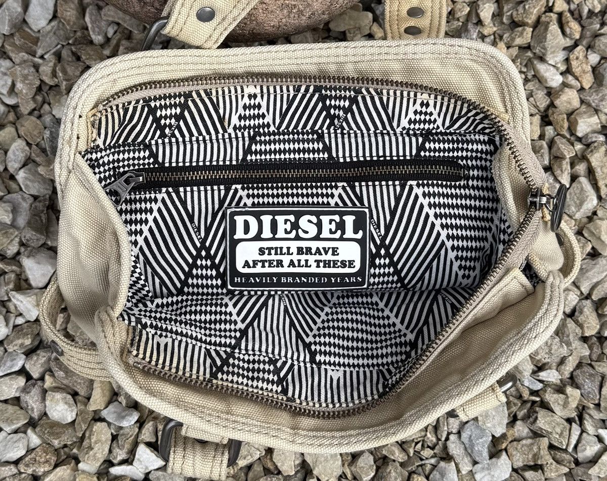 Diesel DIESEL Denim Distressed Handbag Y2K Cargo Utility Military Size ONE SIZE - 14 Thumbnail