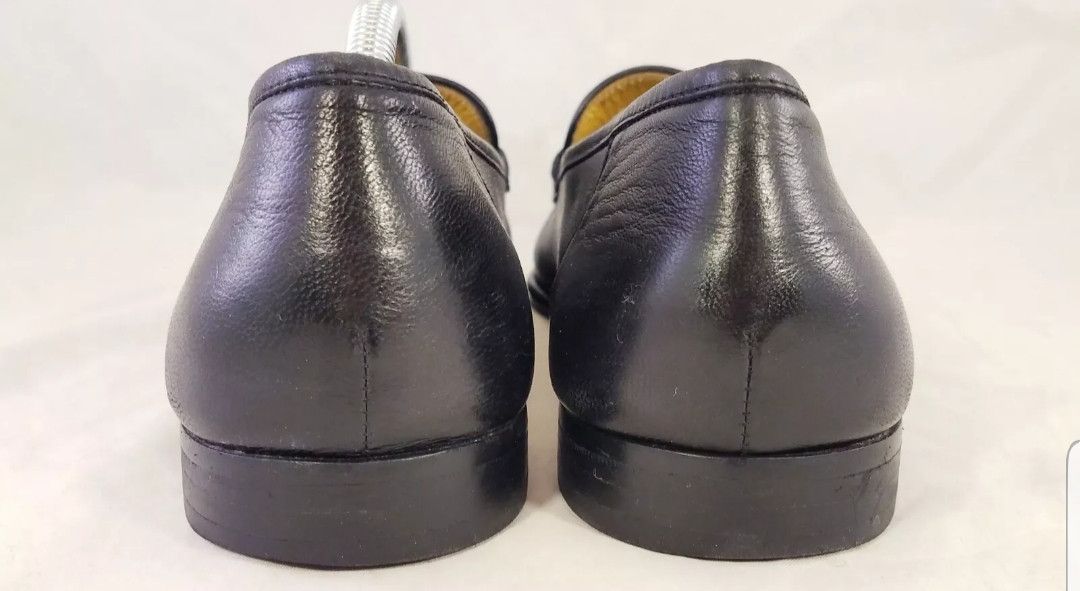 DESIGNER MAGNANNI BLACK LEATHER PENNY LOAFERS