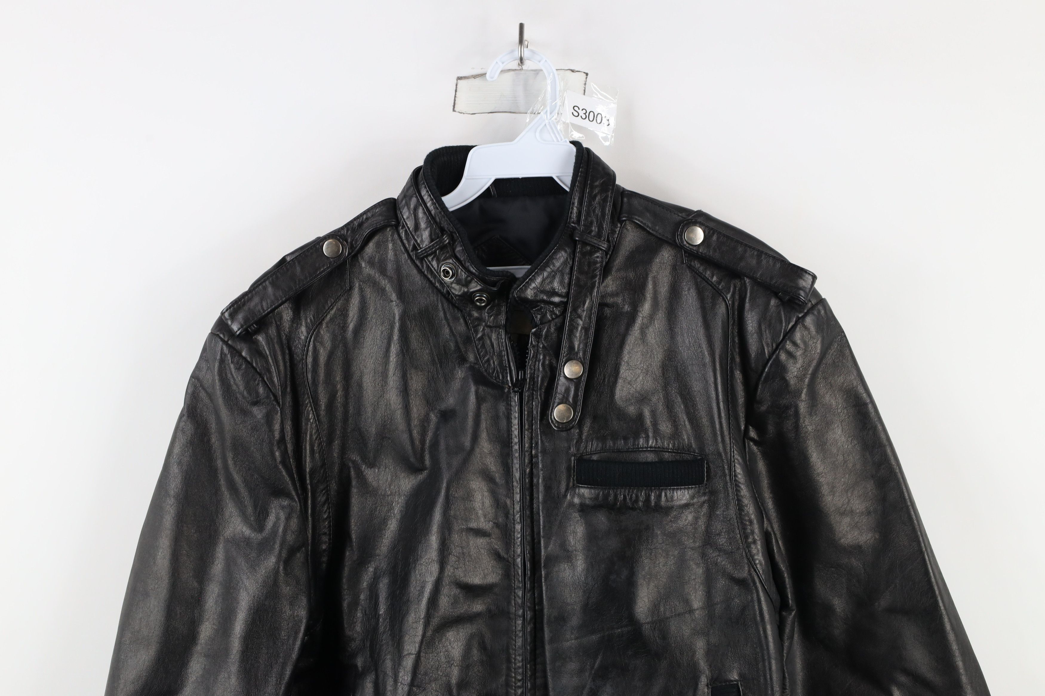 Vintage Vintage 70s 80s Streetwear Leather Cafe Racer Bomber Jacket Size US L / EU 52-54 / 3 - 2 Thumbnail