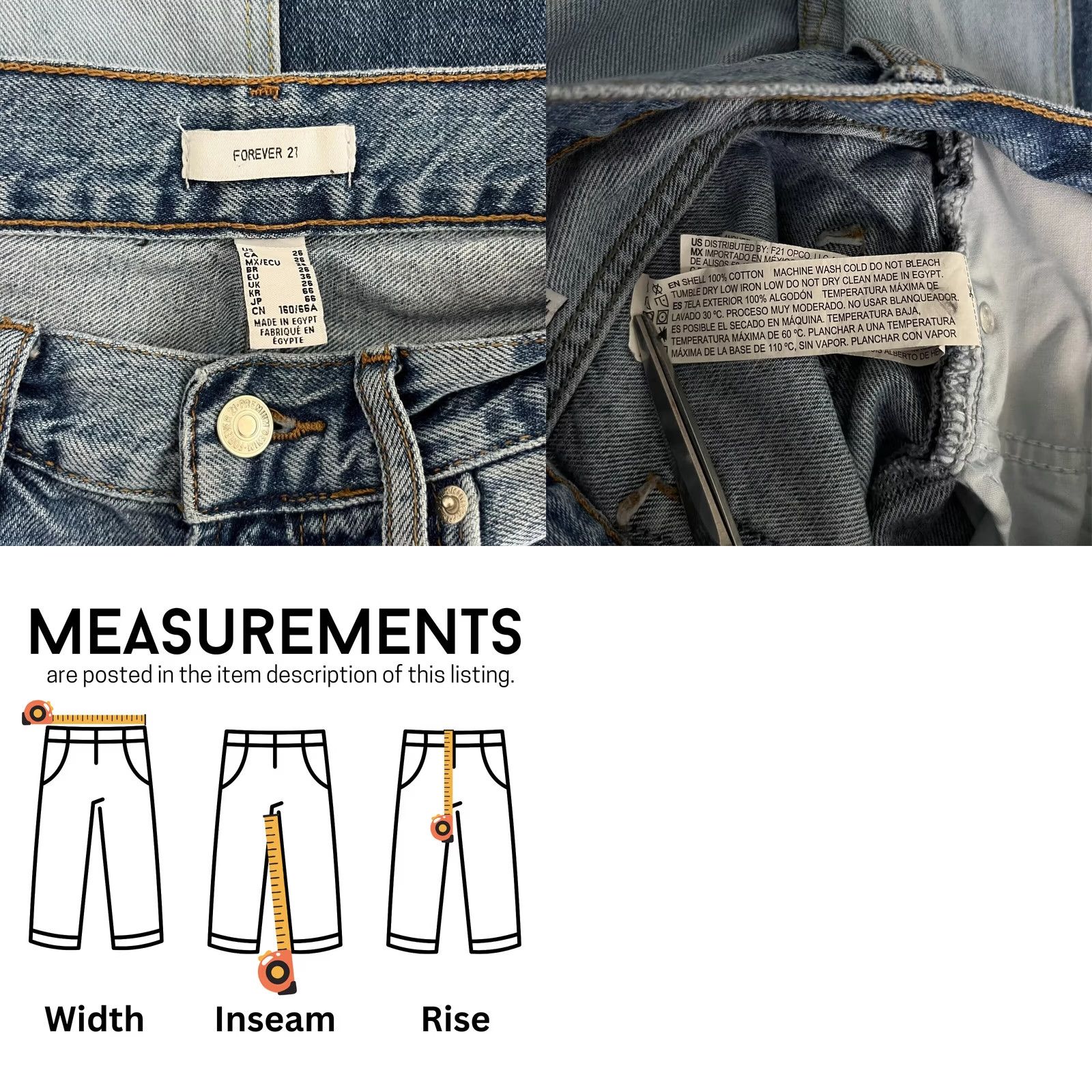 Forever 21 FOREVER 21 Jeans Women's 26 Blue High Rise Straight Fray Medium Wash (Regular) 5-Pocket Denim Size 26" / US 2 / IT 38 - 8 Thumbnail