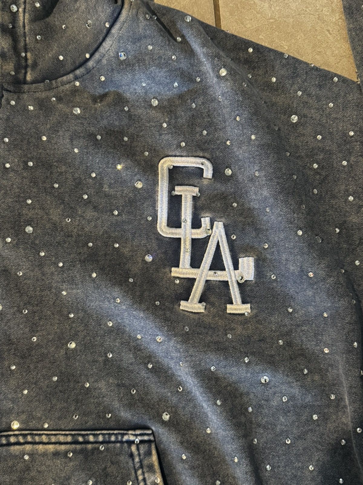 Other Concrete LA Rhinestone Zip-Up Hoodie Size US XL / EU 56 / 4 - 2 Thumbnail