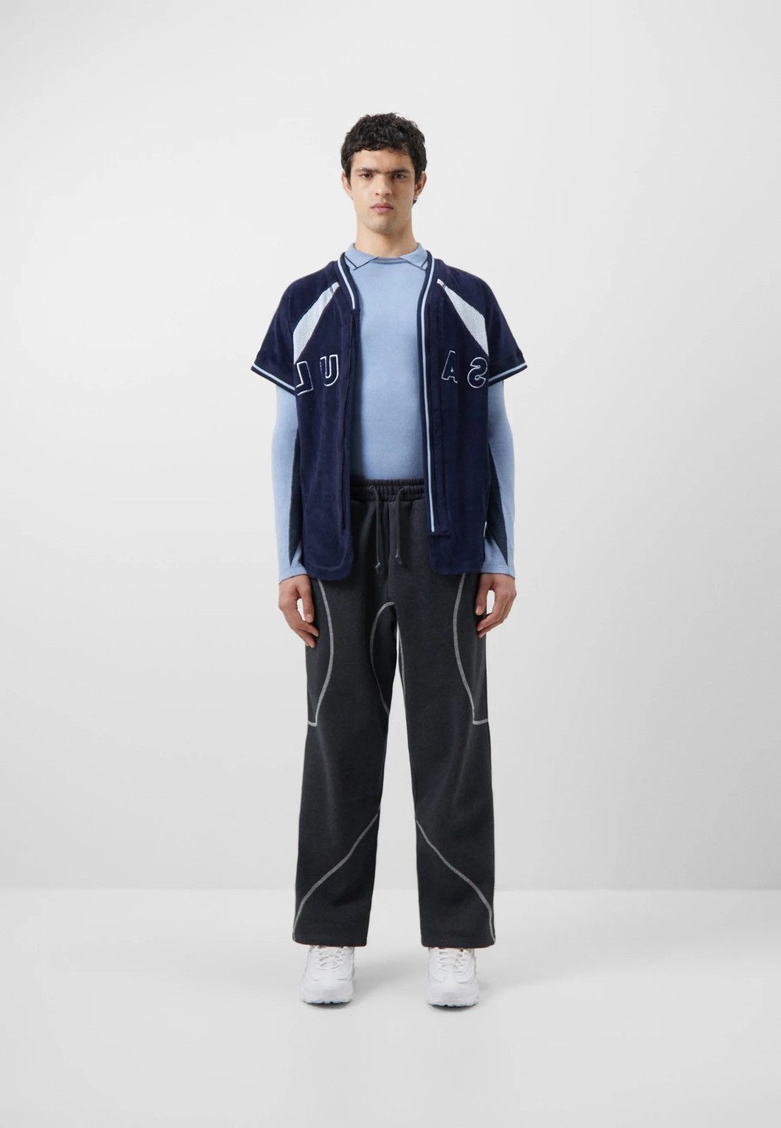 Saul Nash !DS! SS23 Saul Nash Navy Paneled Lounge Pants Size US 30 / EU 46 - 3 Thumbnail