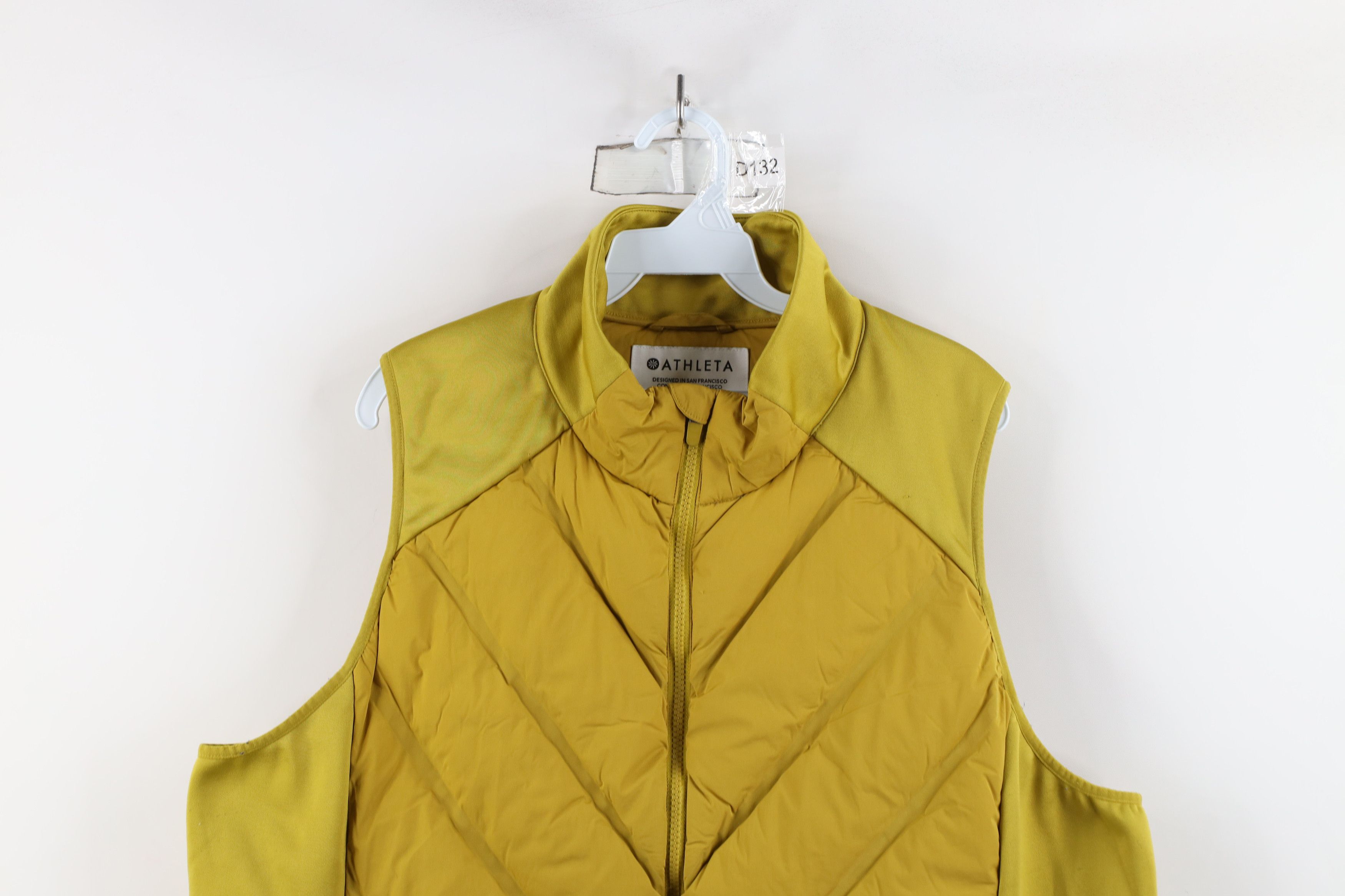 Athleta × Vintage Athleta Down Insulated Full Zip Puffer Vest Jacket Yellow Size XXL / US 16-18 / IT 52-54 - 2 Thumbnail