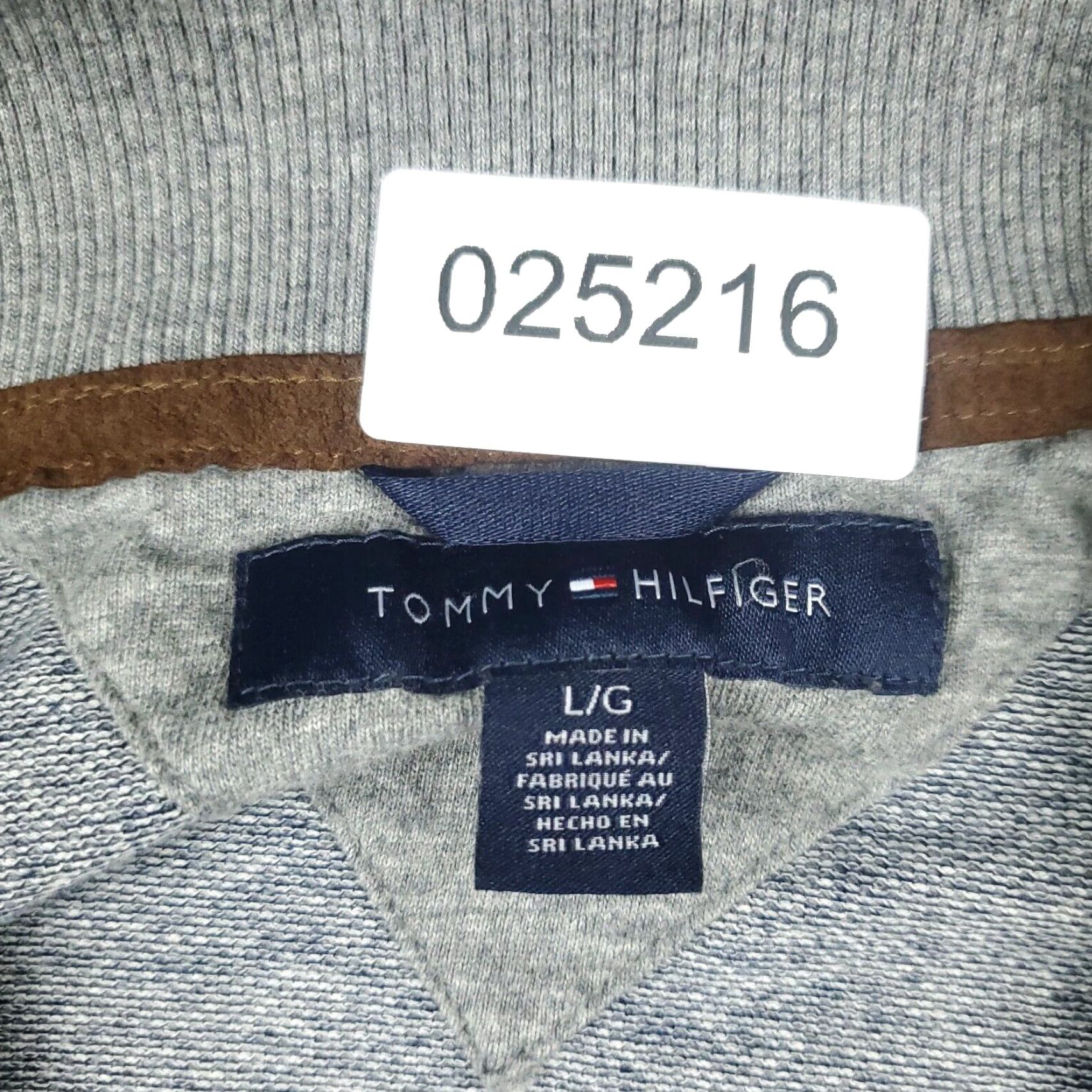 Tommy Hilfiger Mens Tommy Hilfiger Large XL Blue Elbow Patch Sweater 1/4 Zip Pullover Size US L / EU 52-54 / 3 - 8 Thumbnail