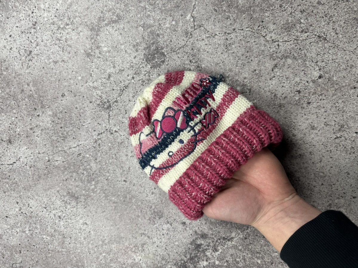 Japanese Brand Vintage Y2K Beanie Hello Kitty Knit Hat Japan street style Size ONE SIZE - 3 Thumbnail