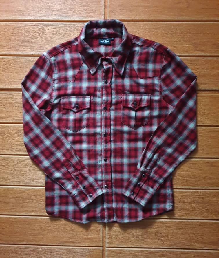 JACKROSE 🔥JACK ROSE Checkered Red Western Shirt Size US M / EU 48-50 / 2 - 10 Thumbnail