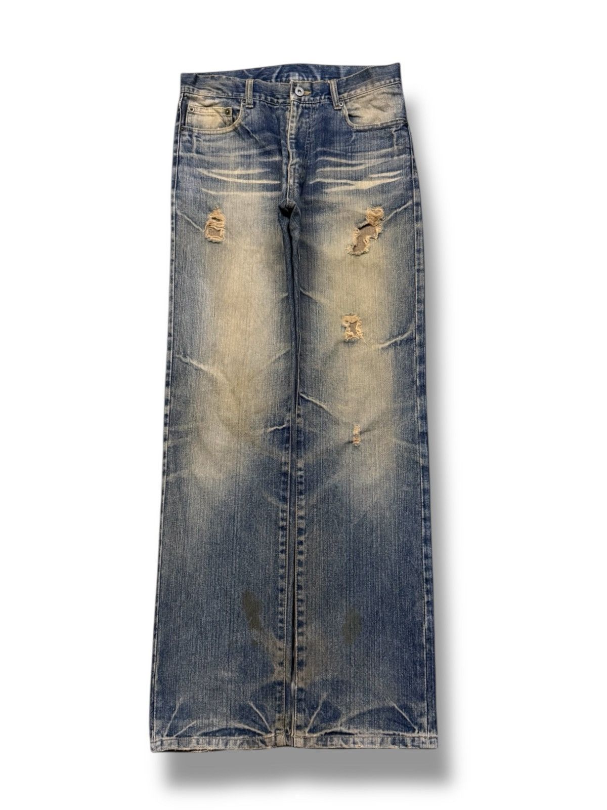 Hysteric Glamour Vintage Y2K Japanese Brand distressed jeans Crazy Fade | W31 Size US 31 - 2 Thumbnail