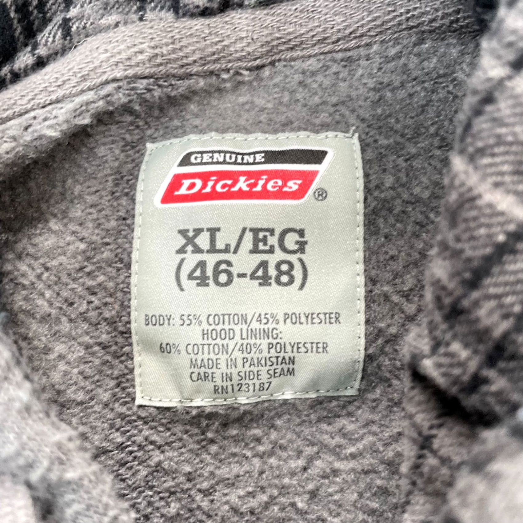 Dickies Dickies Hoodie Mens XL Gray Cotton Fleece Lined Pullover Workwear Logo Size US XL / EU 56 / 4 - 4 Thumbnail