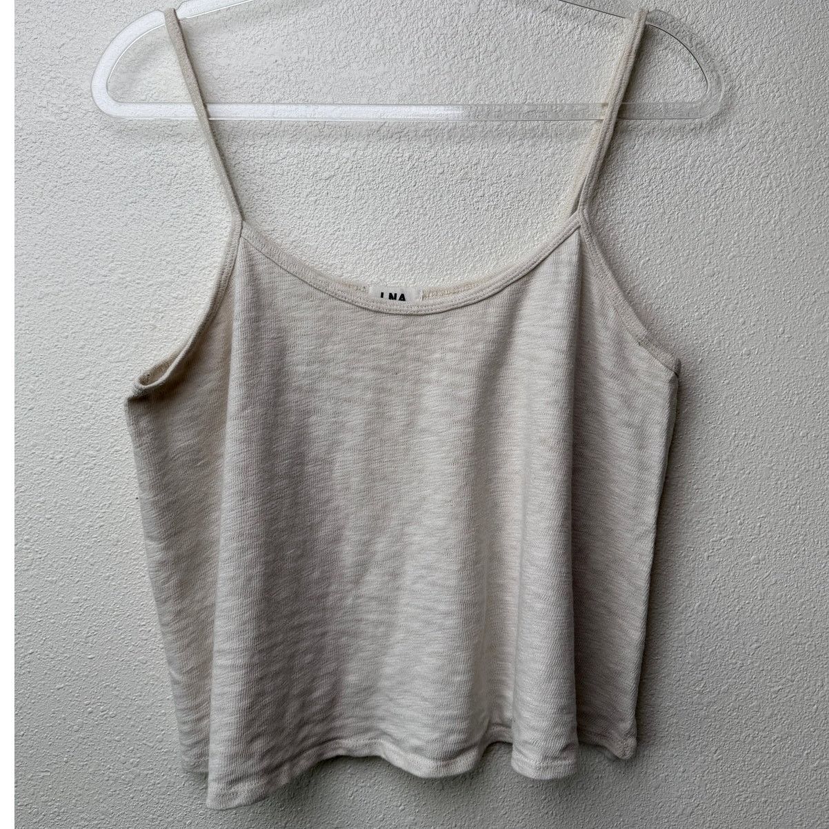 Other LNA Cream Cotton Spaghetti Strap Crop Top Womens L Size L / US 10 / IT 46 - 5 Thumbnail