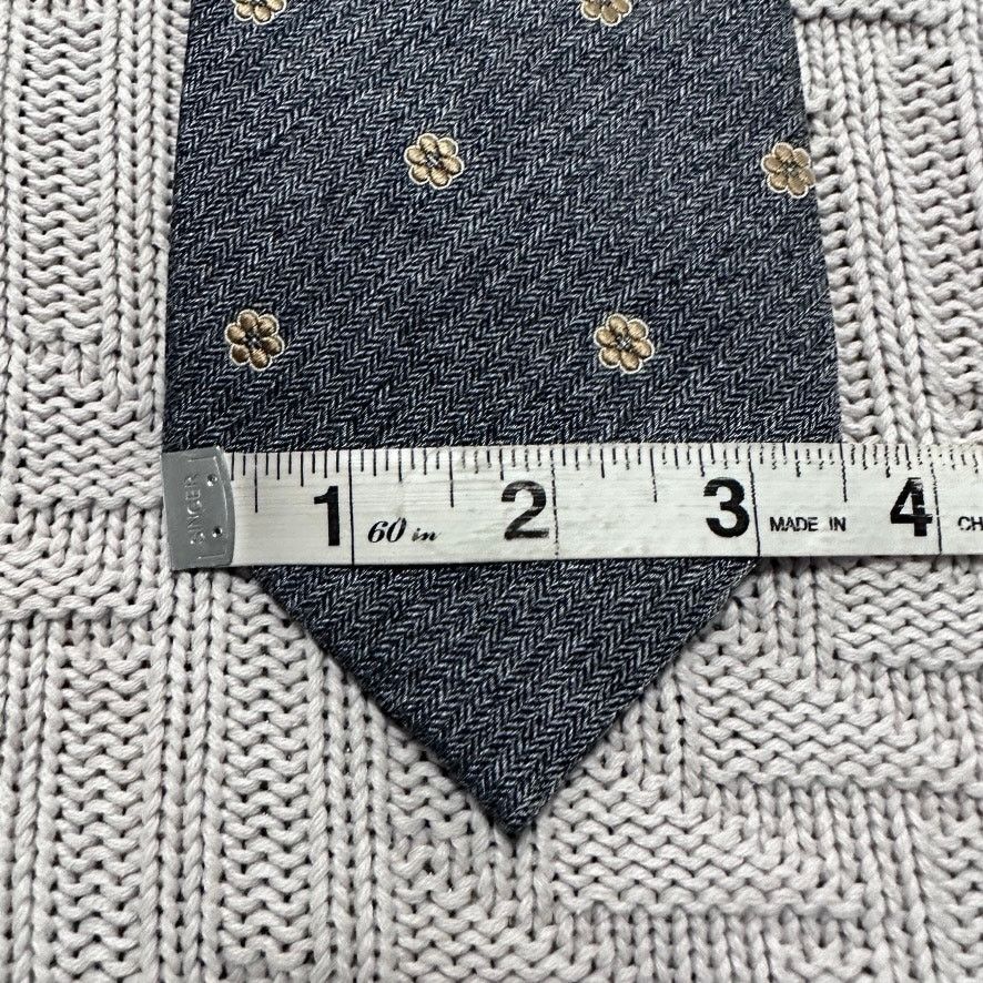 Corneliani Corneliani gray floral motif silk tie Size ONE SIZE - 6 Thumbnail
