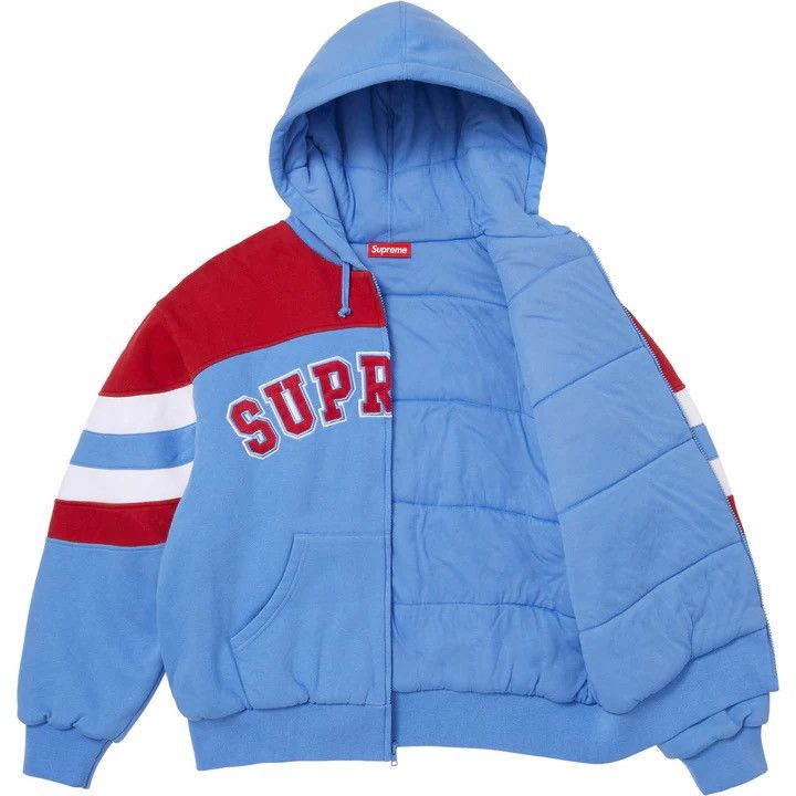 Supreme Supreme Filled Zip Up Hooded Sweatshirt Light Blue Size XXL Size US XXL / EU 58 / 5 - 5 Thumbnail