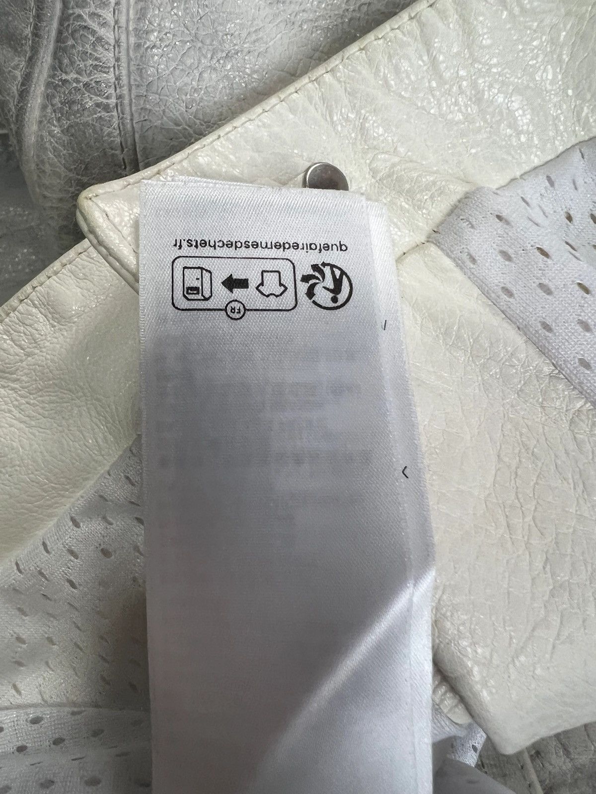 Balenciaga BALENCIAGA SS23 MUDSHOW MOTO LEATHER PANTS WHITE SZ:XS Size US 30 / EU 46 - 16 Thumbnail