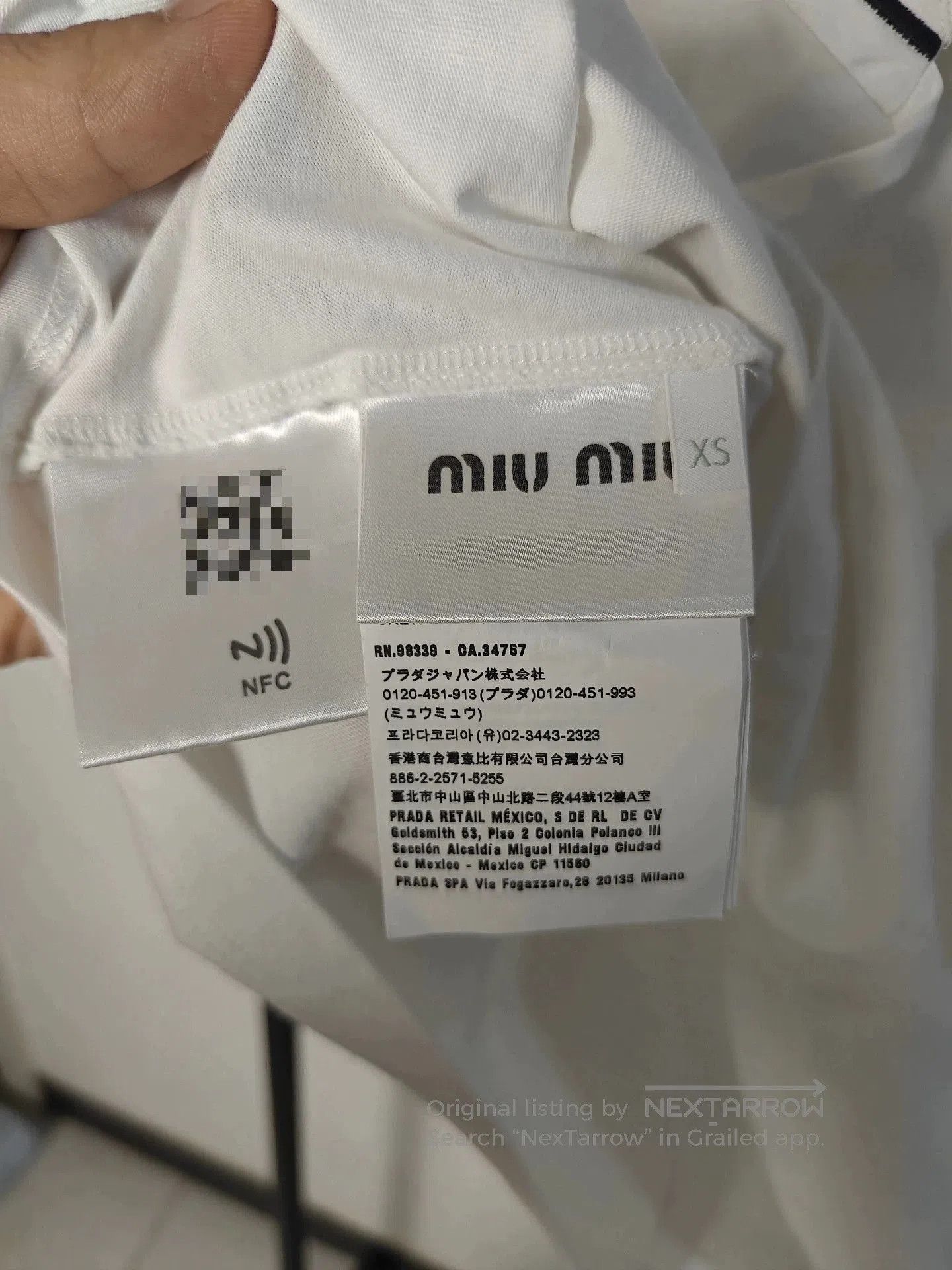 Miu Miu miumiu embroidered logo short sleeve shirt. Size US M / EU 48-50 / 2 - 4 Thumbnail