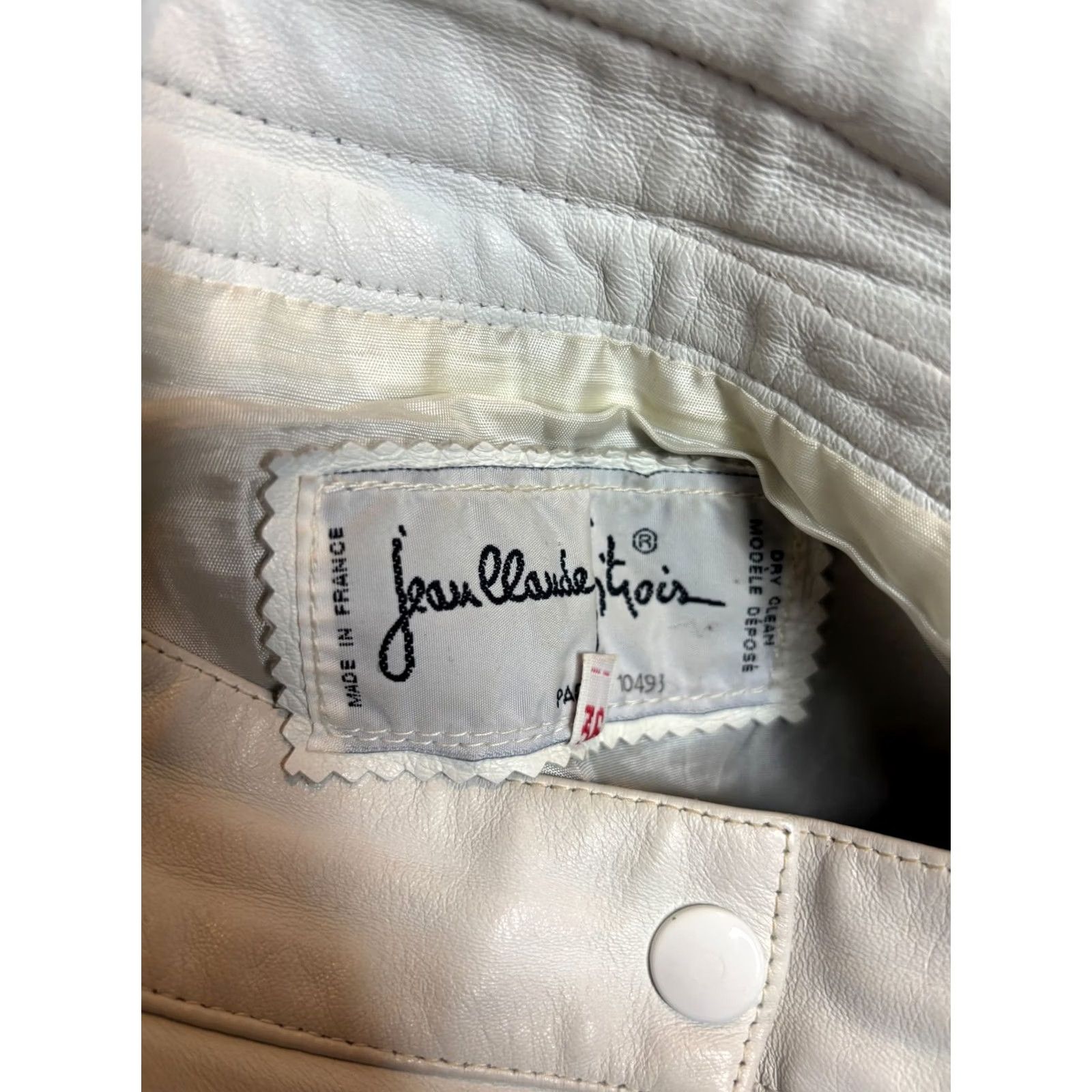 Vintage VINTAGE Jitrois White Leather Skirt Size 36 Women Short Pencil 90s Grunge France Leather Zipper Regular XS? Size 25" / US 0 / IT 36 - 6 Thumbnail
