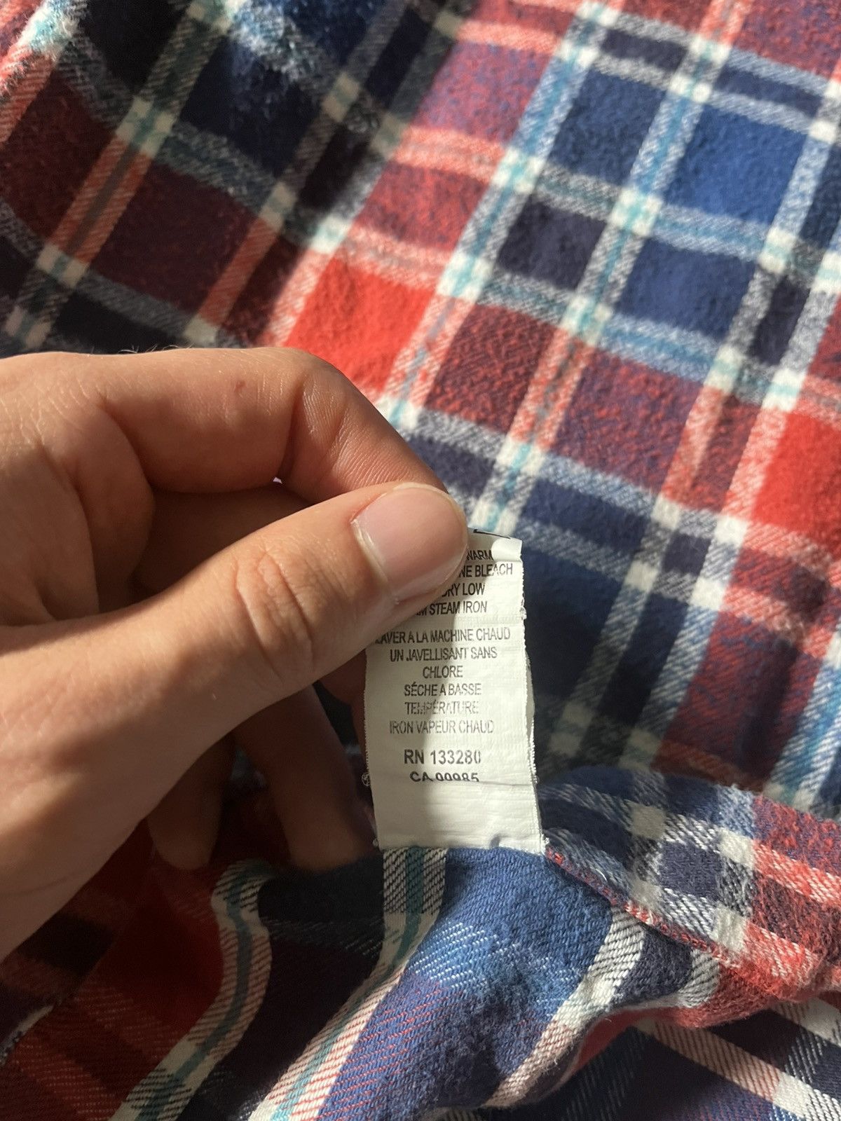 Thom Browne Thom Browne flannel red navy plaid button up shirt Size US L / EU 52-54 / 3 - 13 Thumbnail