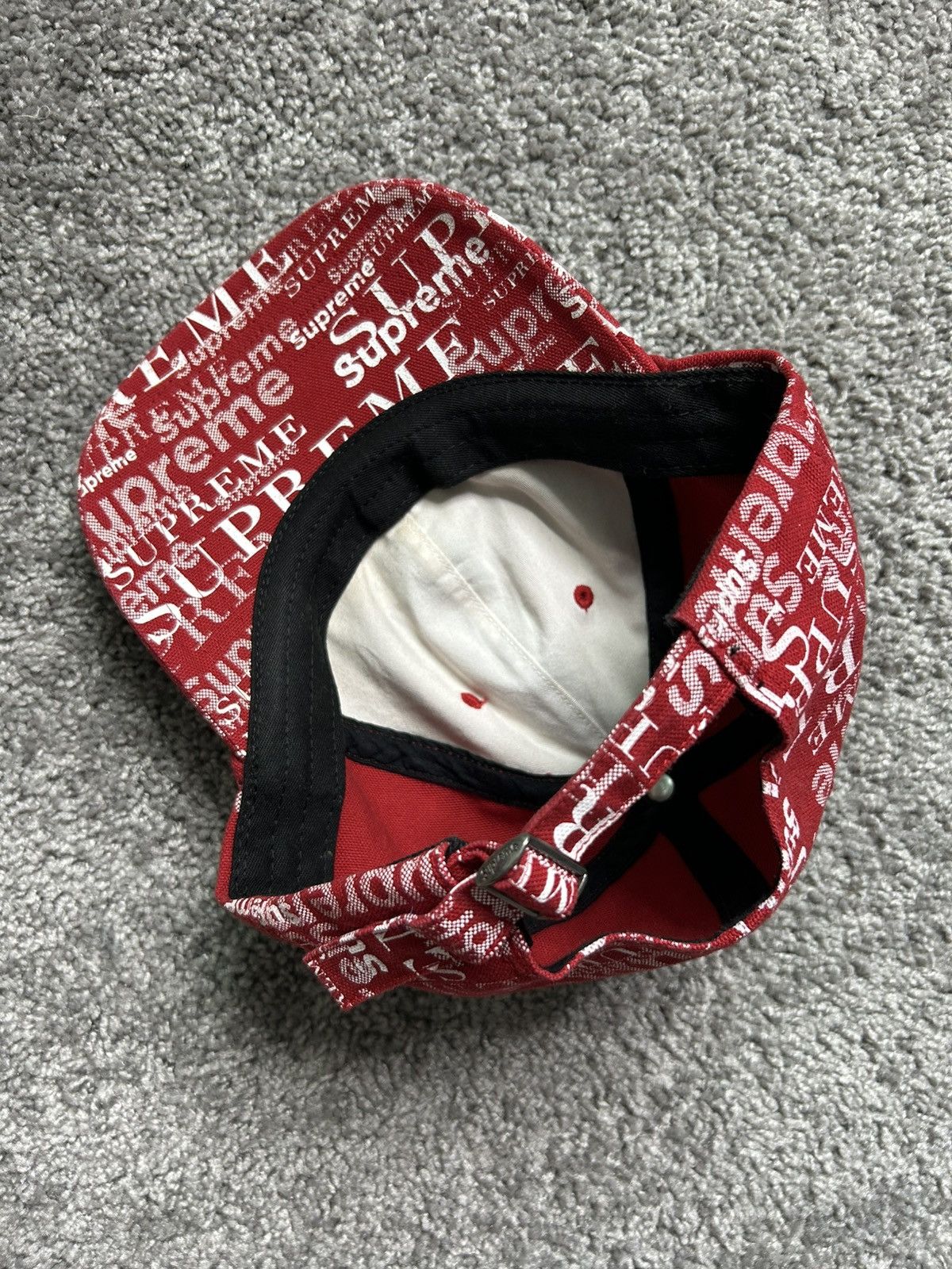 Other Supreme Logo Pattern 6-Panel Dark Red Made in USA FW20 Size ONE SIZE - 6 Thumbnail