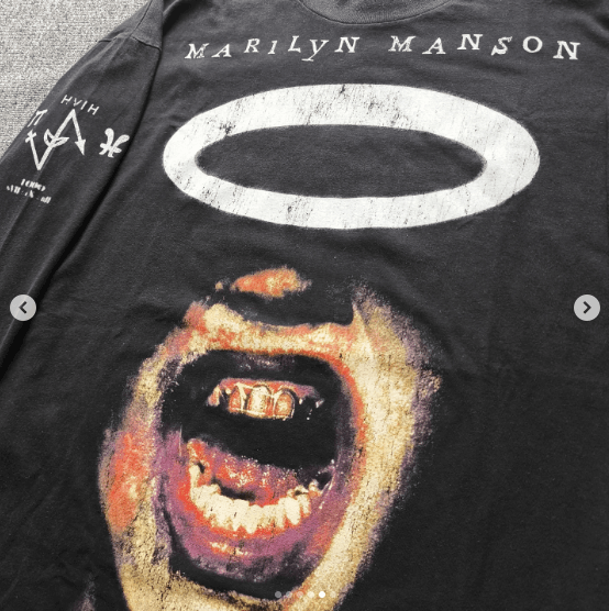 Band Tees Marylin Manson Bigger Than Satan Size US L / EU 52-54 / 3 - 5 Thumbnail