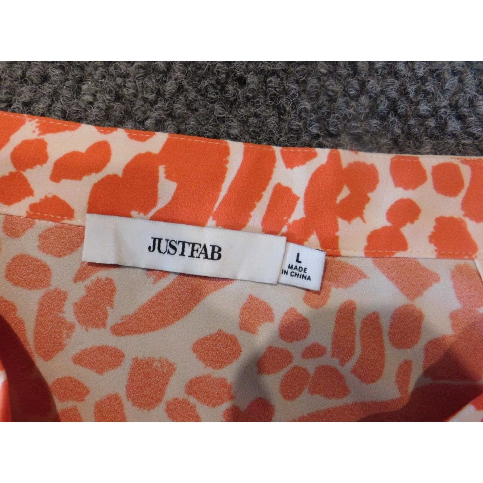 Vintage JustFab Skirt Women L Orange A-Line Knee Length Slit Zipper Knit Cotton Vintage No Size 36" / US 14 / IT 50 - 6 Thumbnail