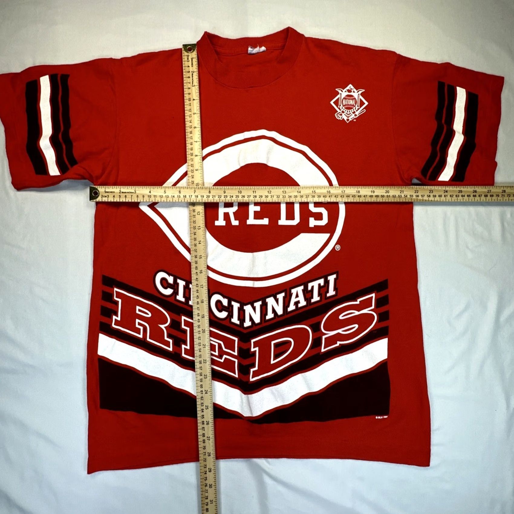 Salem Sportswear VINTAGE Cincinnati Reds T-Shirt Salem Sportswear XL Unisex Adults Red 90s Graphic Single Stitch Baseball Shirt Mens Womens Boys Girls Size US XL / EU 56 / 4 - 2 Thumbnail