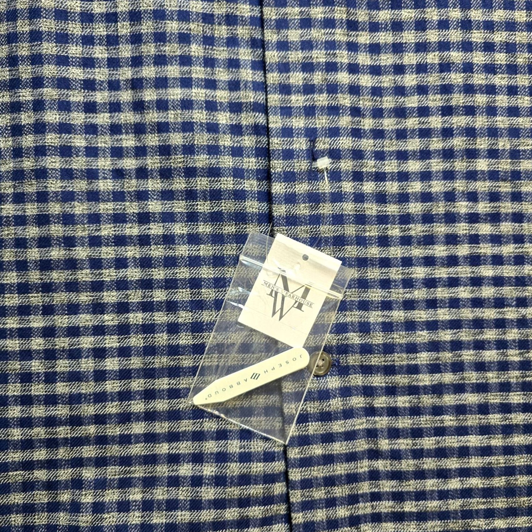 Joseph Abboud Joseph Abboud Shirt Mens 1X Blue Plaid Gingham Flannel Long Sleeve Button Career Shirt Size US XL / EU 56 / 4 - 5 Thumbnail