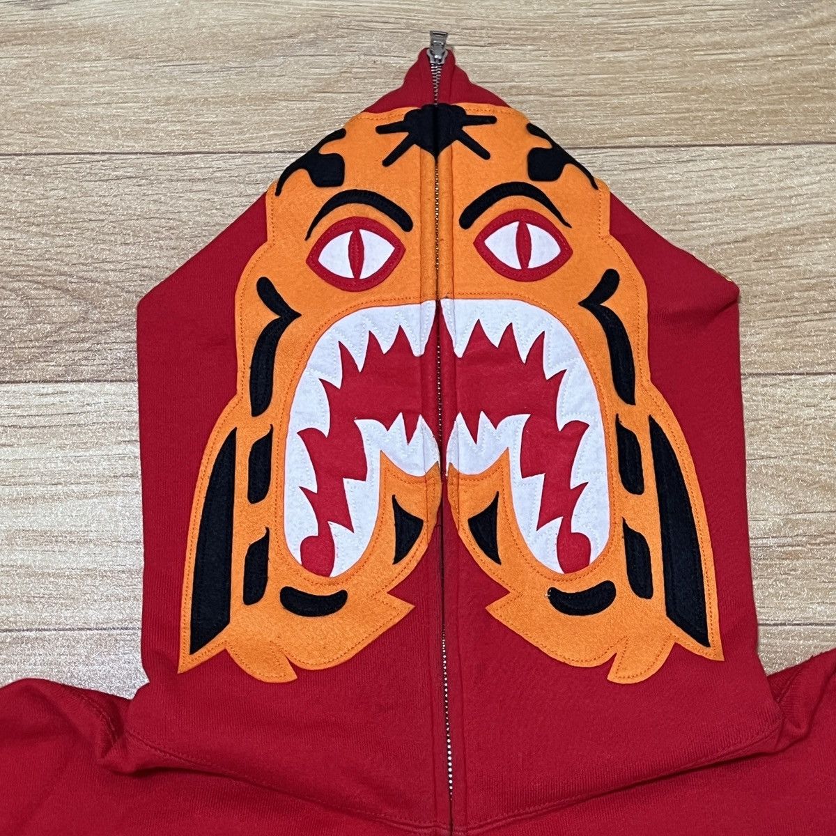 Bape 💥 Bape Red Tiger Zip Up Hoodie 💥 Size US XL / EU 56 / 4 - 5 Thumbnail
