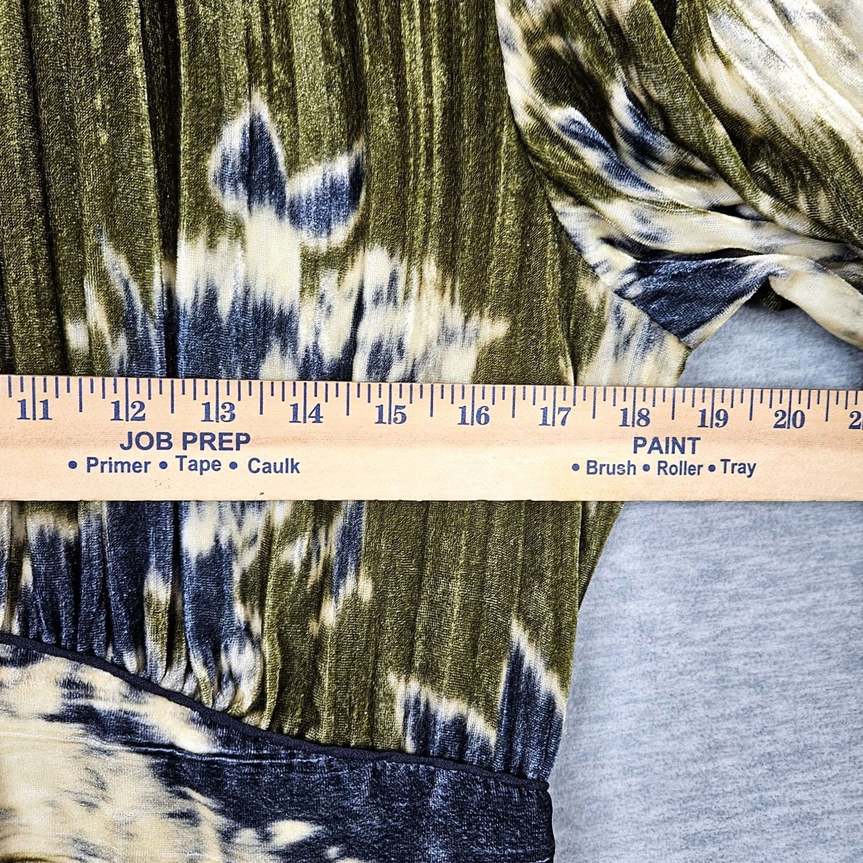 Jigsaw JIGSAW Glitched Ikat Velvet Khaki Green High Neck Midi Dress Women’s Sz 8 Size M / US 6-8 / IT 42-44 - 5 Thumbnail