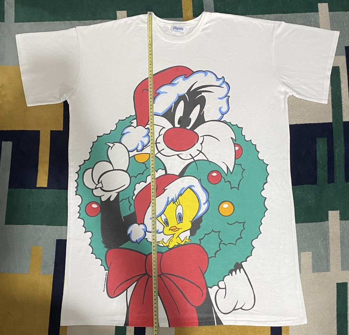 Vintage 1994 Looney Tunes Sylvester Tweety Christmas Vintage Tee Size US XL / EU 56 / 4 - 7 Thumbnail