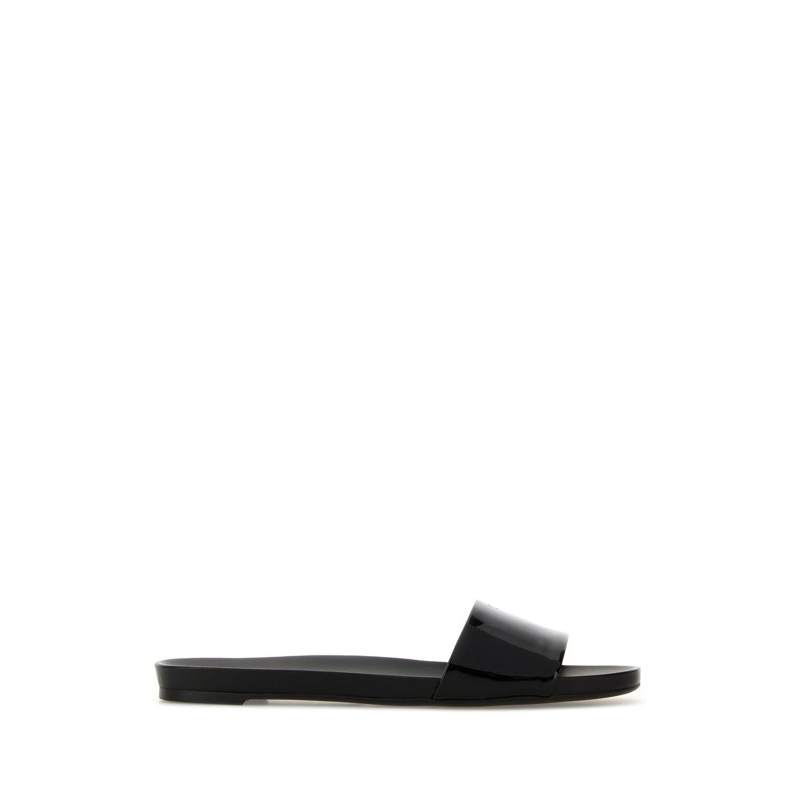 PRADA Black Patent Leather Slides New & Authentic (Women's s