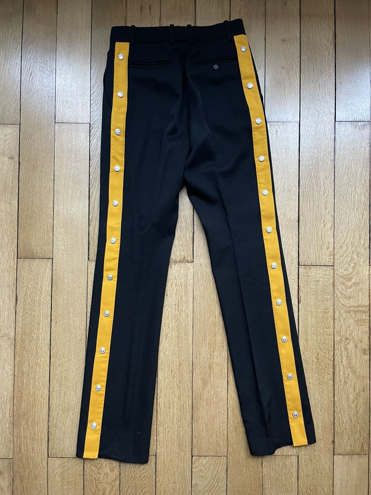 Calvin Klein 205W39NYC × Raf Simons Calvin Klein x Raf Simons Black Side Snaps Wool Trousers Size US 28 / EU 44 - 3 Thumbnail