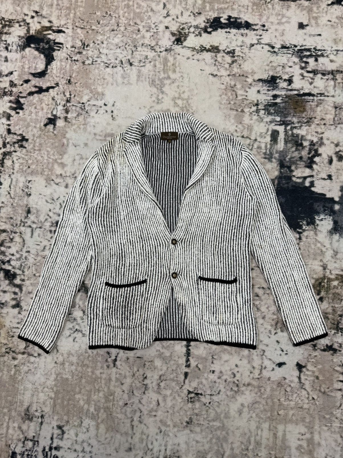 BIGI × Japanese Brand Men’s Bigi Knit Stripe Cardigan Size US S / EU 44-46 / 1 - 3 Thumbnail