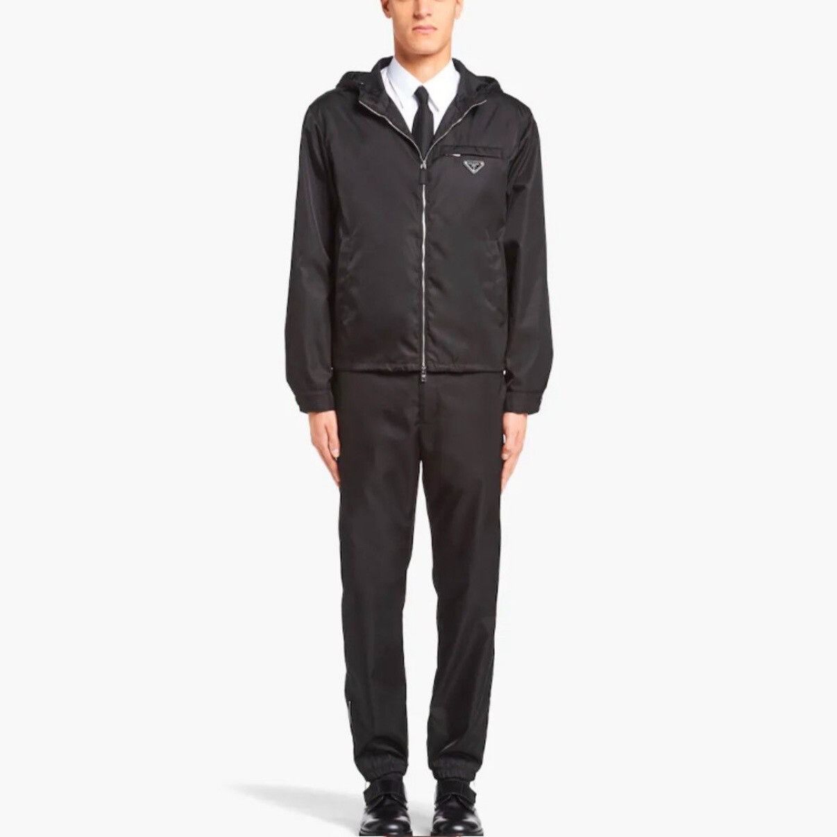 Prada black prada re-nylon hooded jacket Size US L / EU 52-54 / 3 - 6 Thumbnail