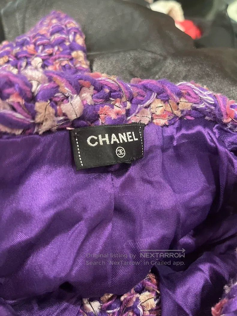 Chanel Chanel 22p purple knitted jacket Size XXS / US 00 / IT 34 - 3 Thumbnail