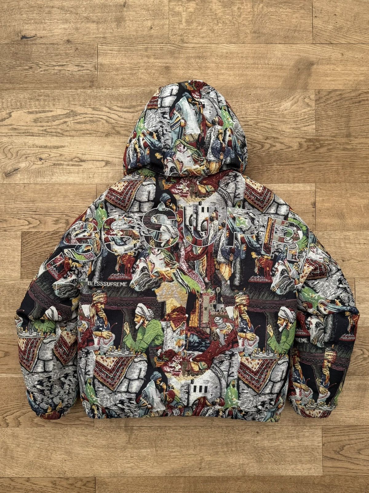 Bless × Supreme BLESS Supreme Tapestry Down Jacket Size US S / EU 44-46 / 1 - 1 Thumbnail