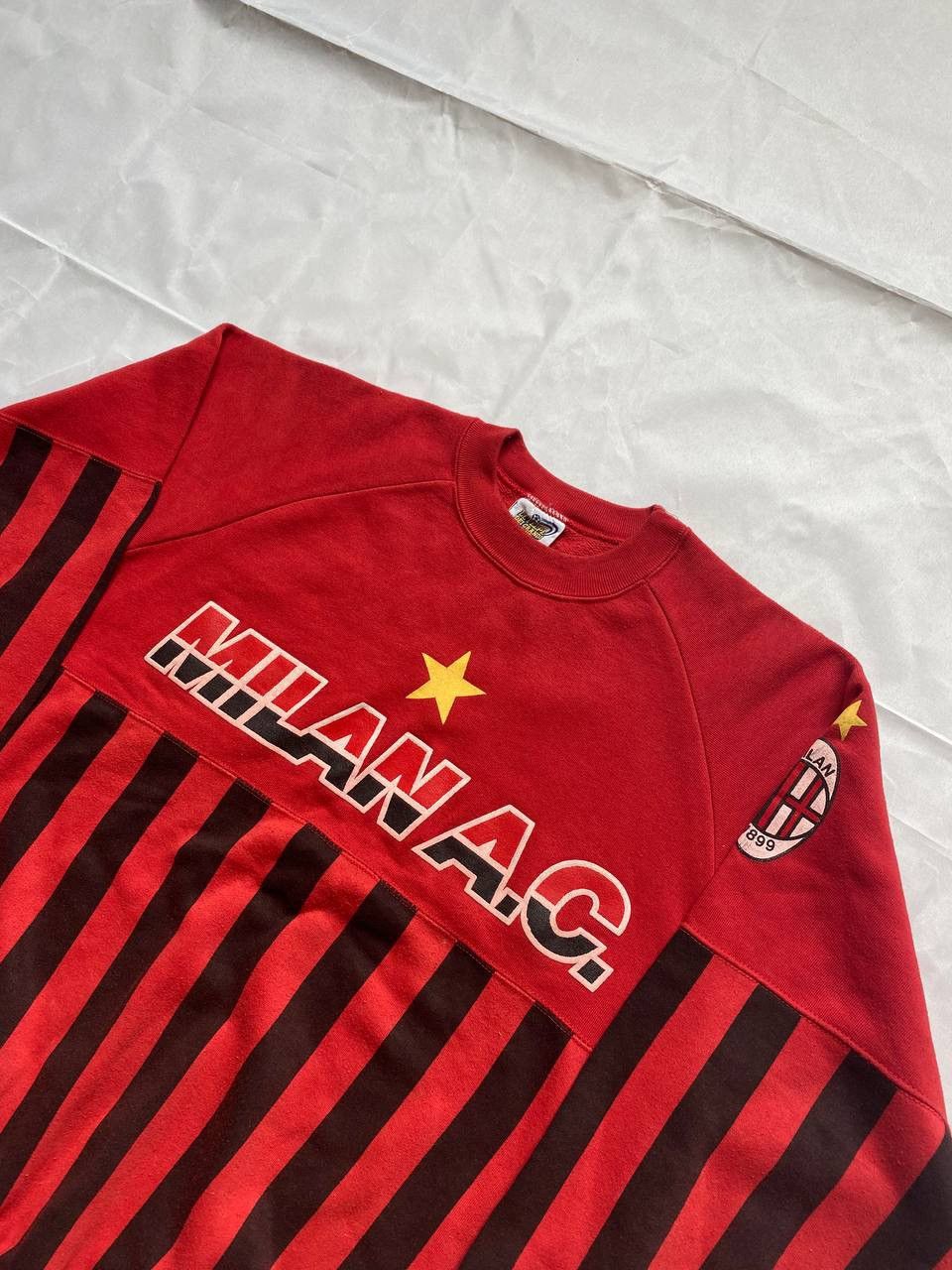 Vintage AC Milan Sweatshirt Crewneck Vintage 1990s Red Football Size US L / EU 52-54 / 3 - 2 Thumbnail