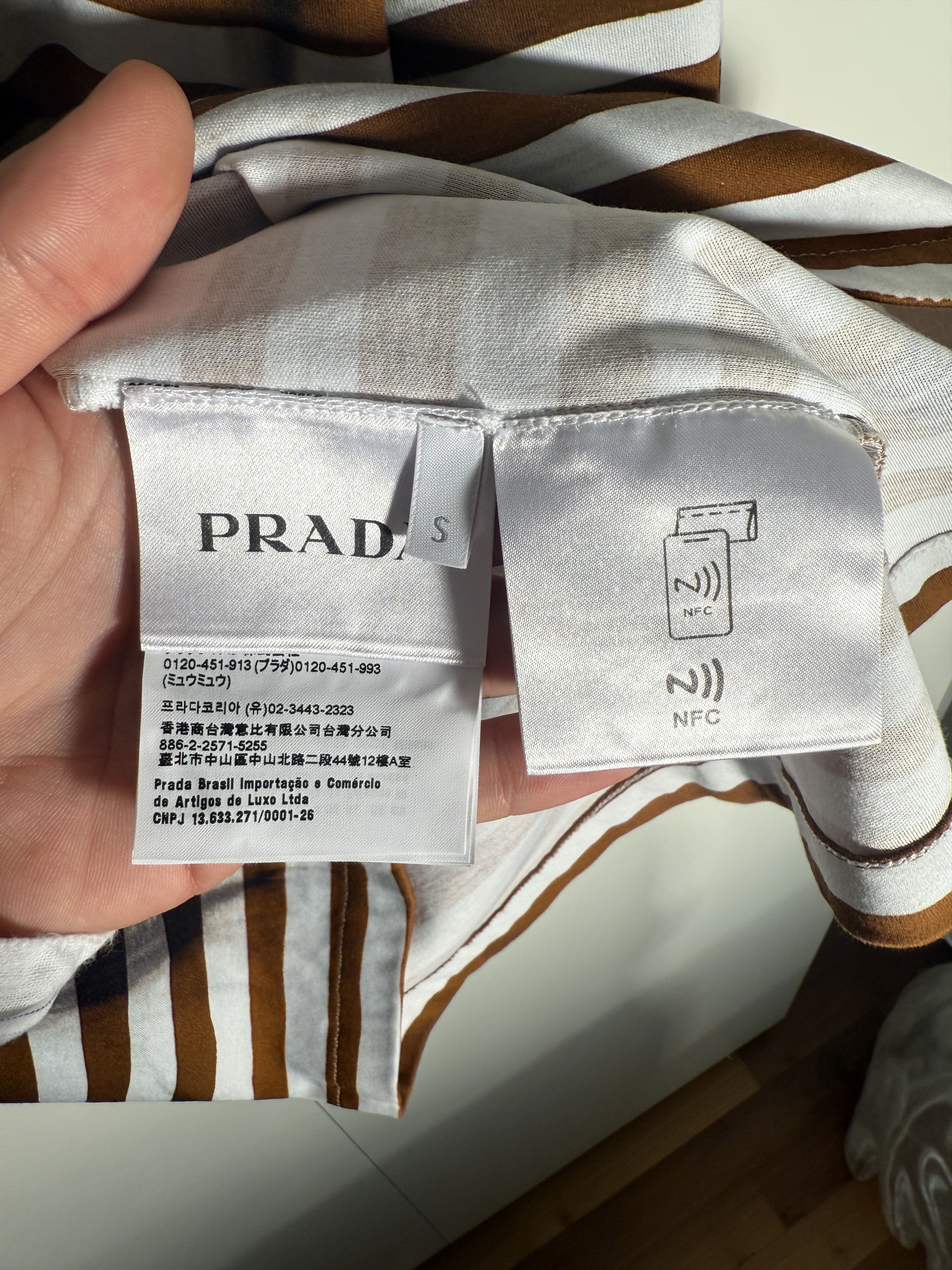 Prada Prada RUNWAY - Trompe L’Oeil Stripe Tee - SPRING 25 Size US S / EU 44-46 / 1 - 9 Thumbnail