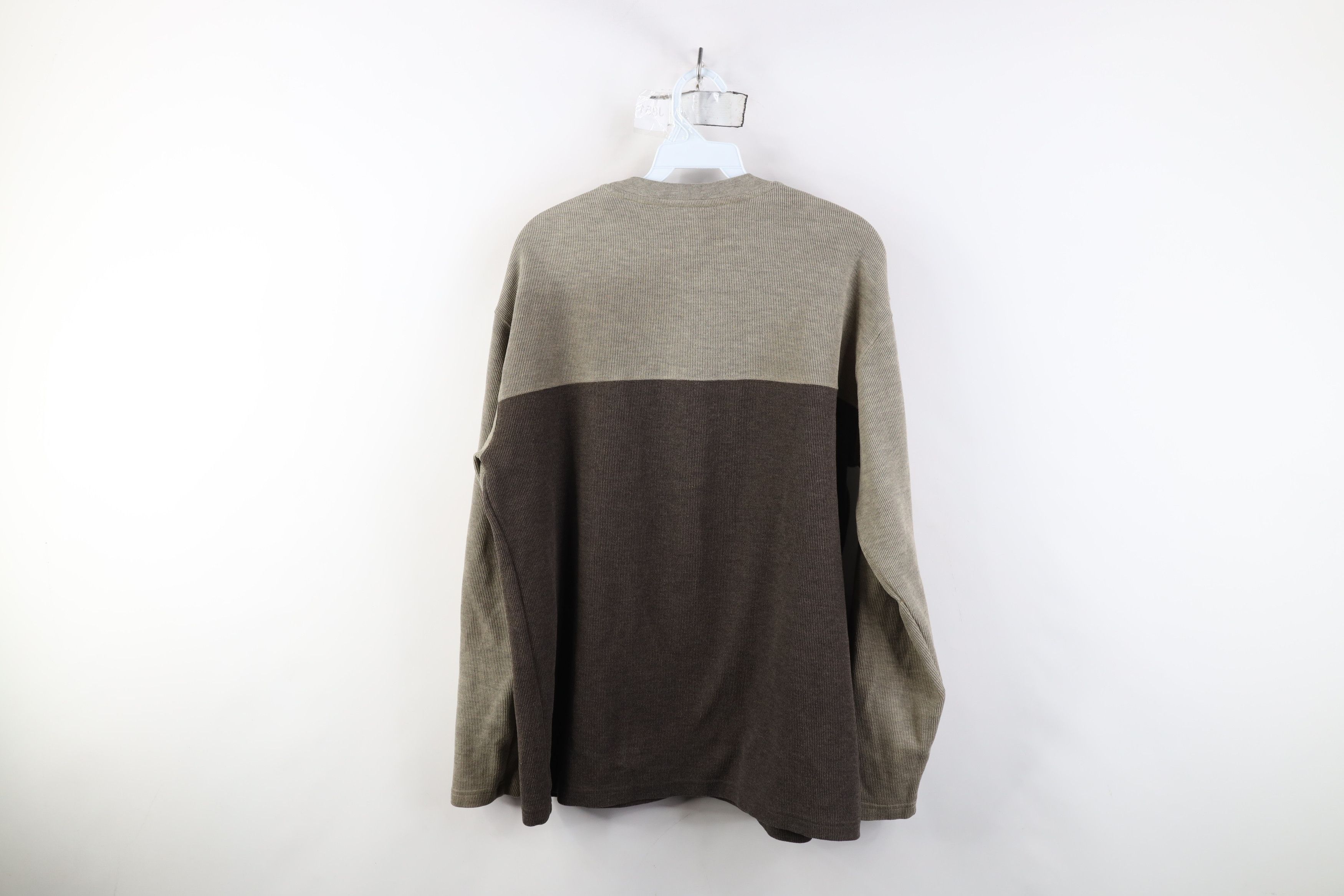 Vintage Vintage 90s Y2K Streetwear Ribbed Knit Long Sleeve T-Shirt Size US M / EU 48-50 / 2 - 9 Thumbnail