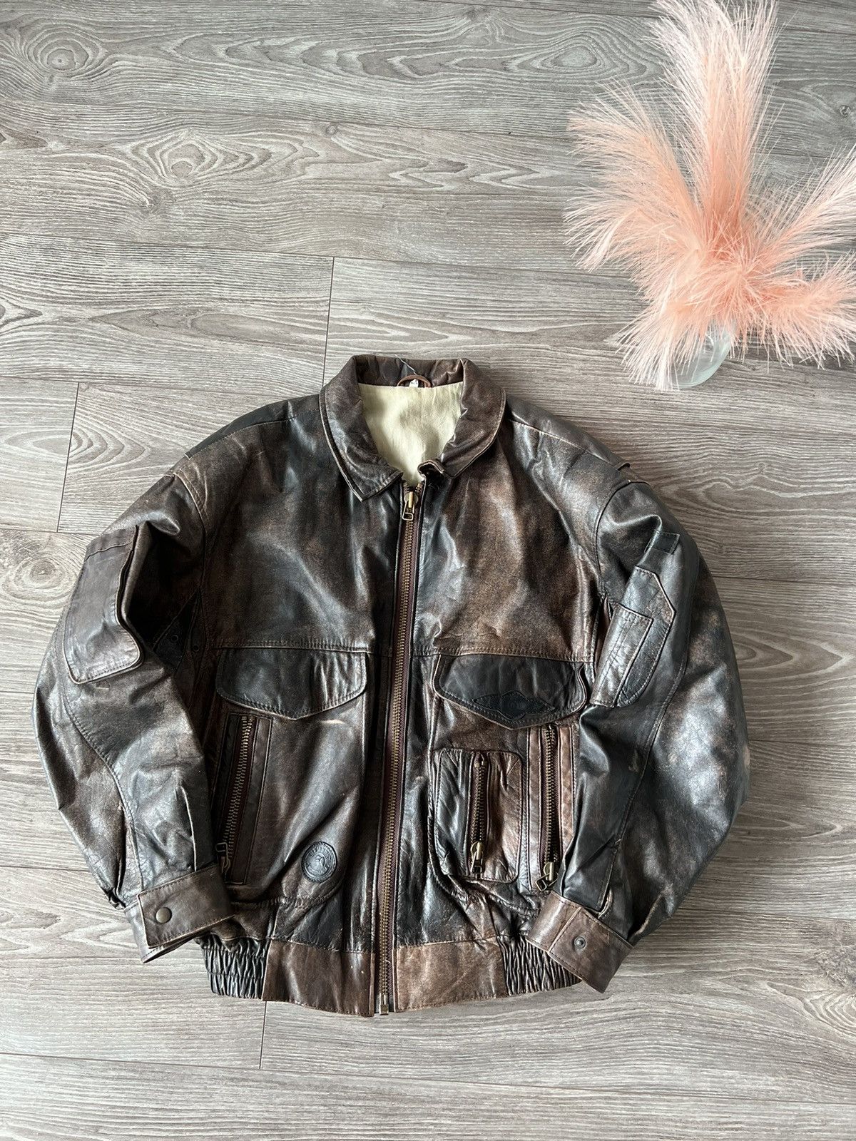 Genuine Leather ‼️Vibtage 60s RRP:600$!Paris Dakar 100% Leather Jacket‼️ Size US L / EU 52-54 / 3 - 3 Thumbnail
