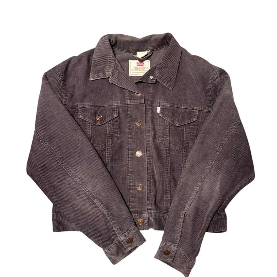 Levi's VINTAGE Levi’s Corduroy Trucker Jacket Coat Gray Charcoal MD Size US M / EU 48-50 / 2 - 1 Thumbnail