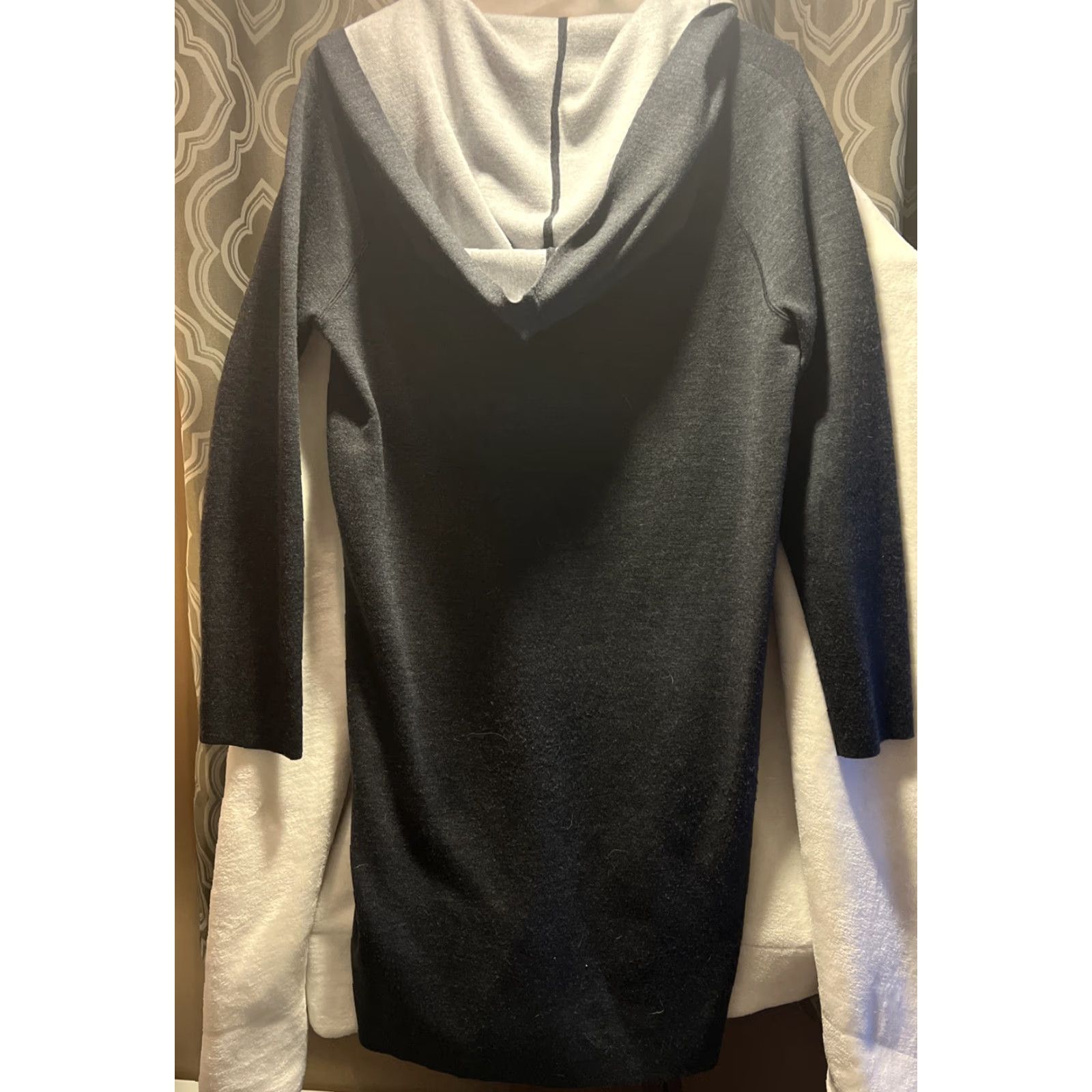 Vince VINTAGE Vince Hooded Cardigan Sweater Women XS Dark Gray Cotton Button Closure Size XS / US 0-2 / IT 36-38 - 3 Thumbnail