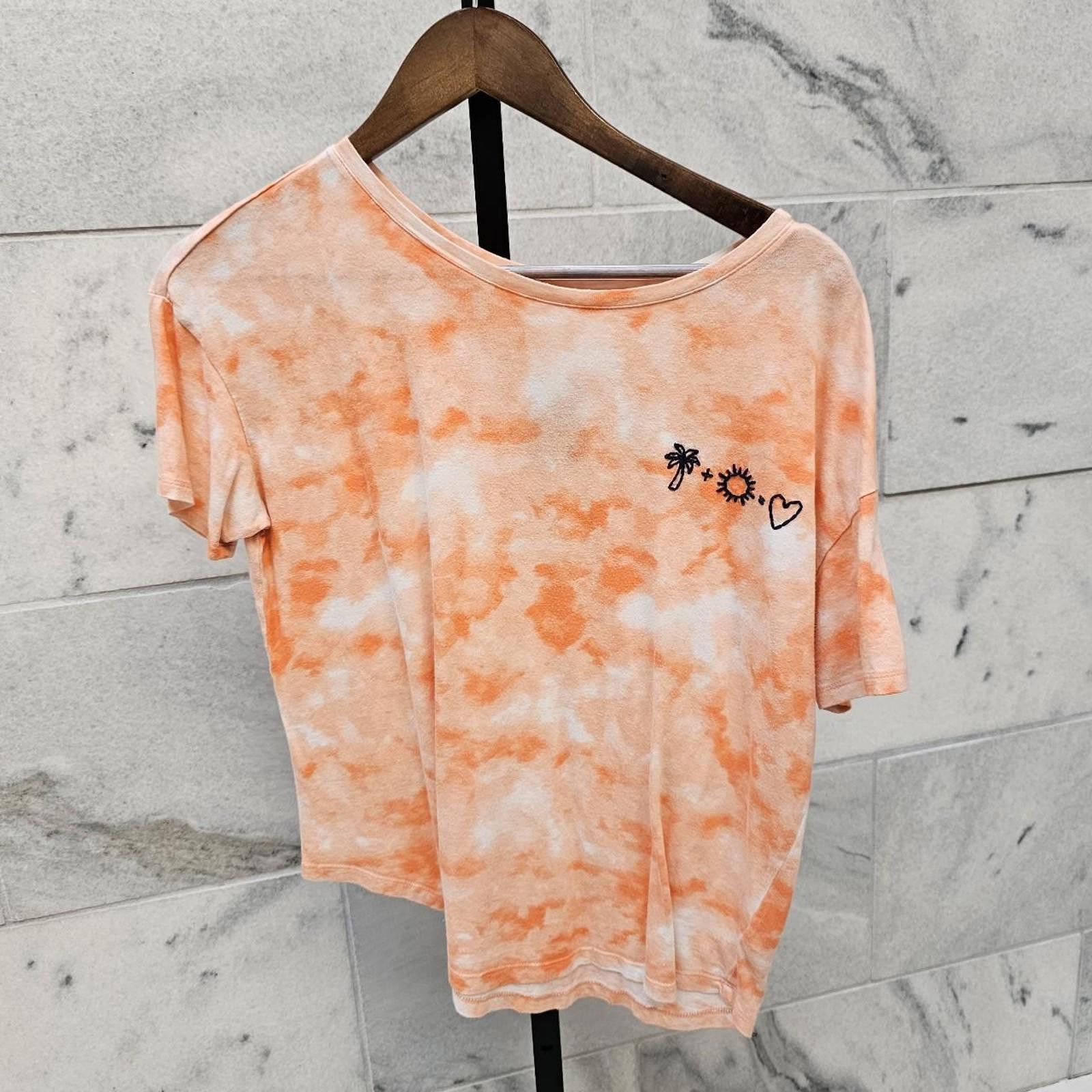 Old Navy Old Navy Women's White and Orange Tie-Dye Crop-top Size M / US 6-8 / IT 42-44 - 1 Thumbnail