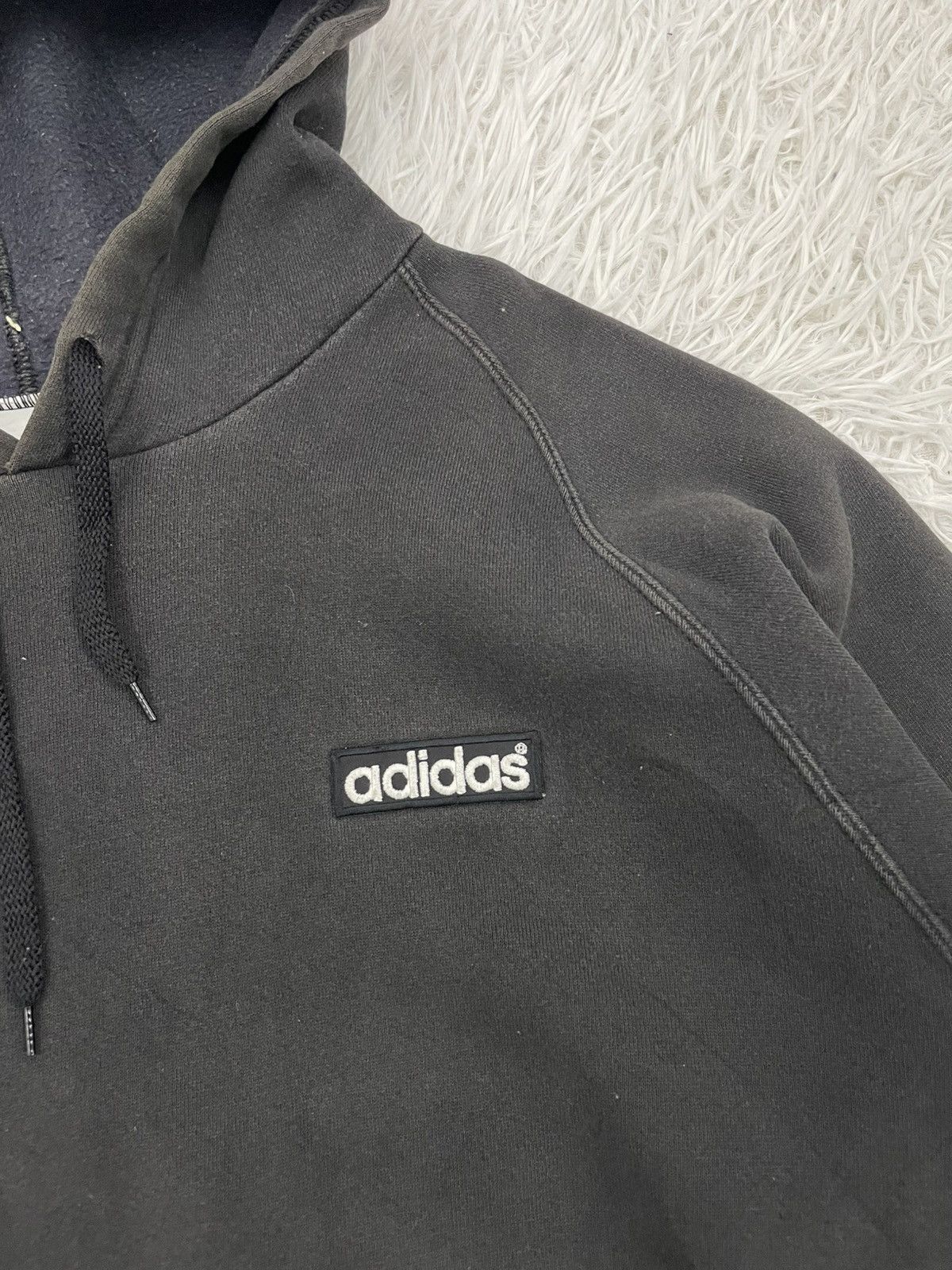 Adidas Vintage 90s Adidas Side Tape Hoodie Made in Usa Size US M / EU 48-50 / 2 - 5 Thumbnail