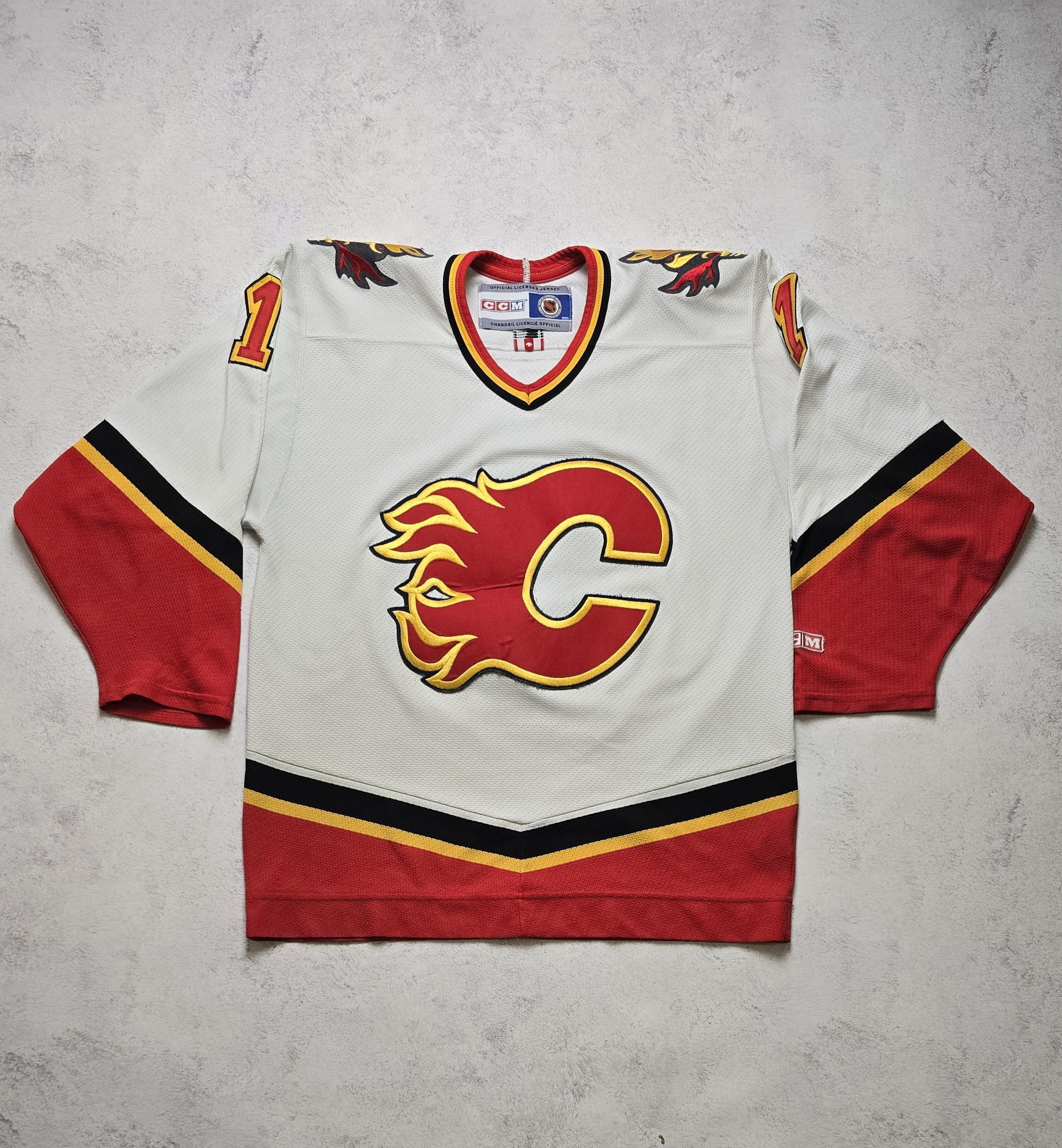 VTG CCM Air-Knit Calgary Flames Dolan #1 NHL Hockey Jersey
