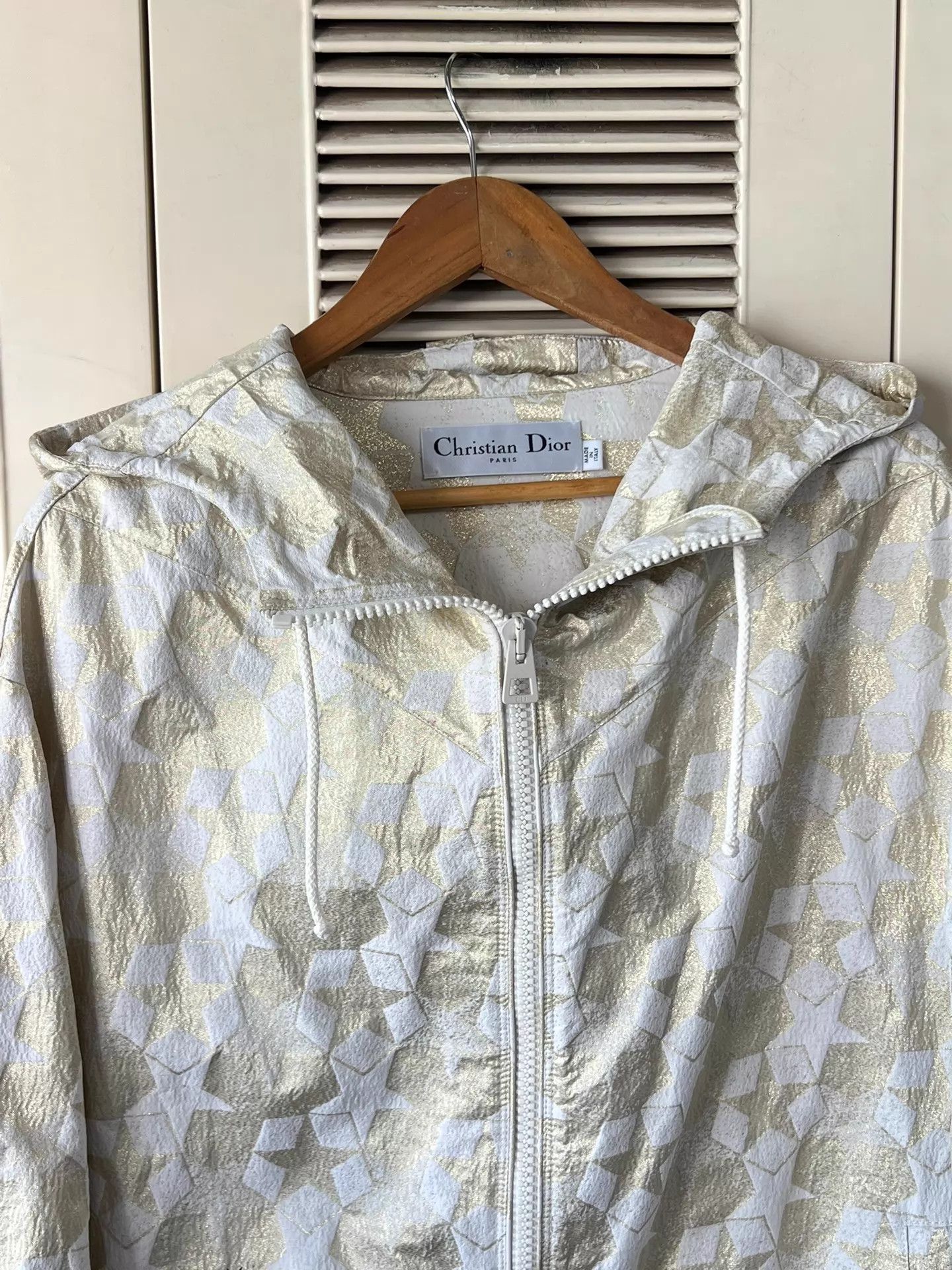 Dior Dior Gold CD Bee Embroidered Hooded Short Jacket XS Size XS / US 0-2 / IT 36-38 - 3 Thumbnail