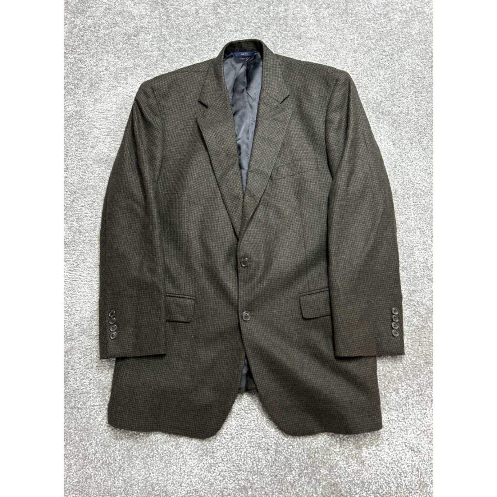 Brooks Brothers Brooks Brothers Sport Coat Mens 44 long Green Wool Madison 1818 Houndstooth Size US S / EU 44-46 / 1 - 2 Thumbnail