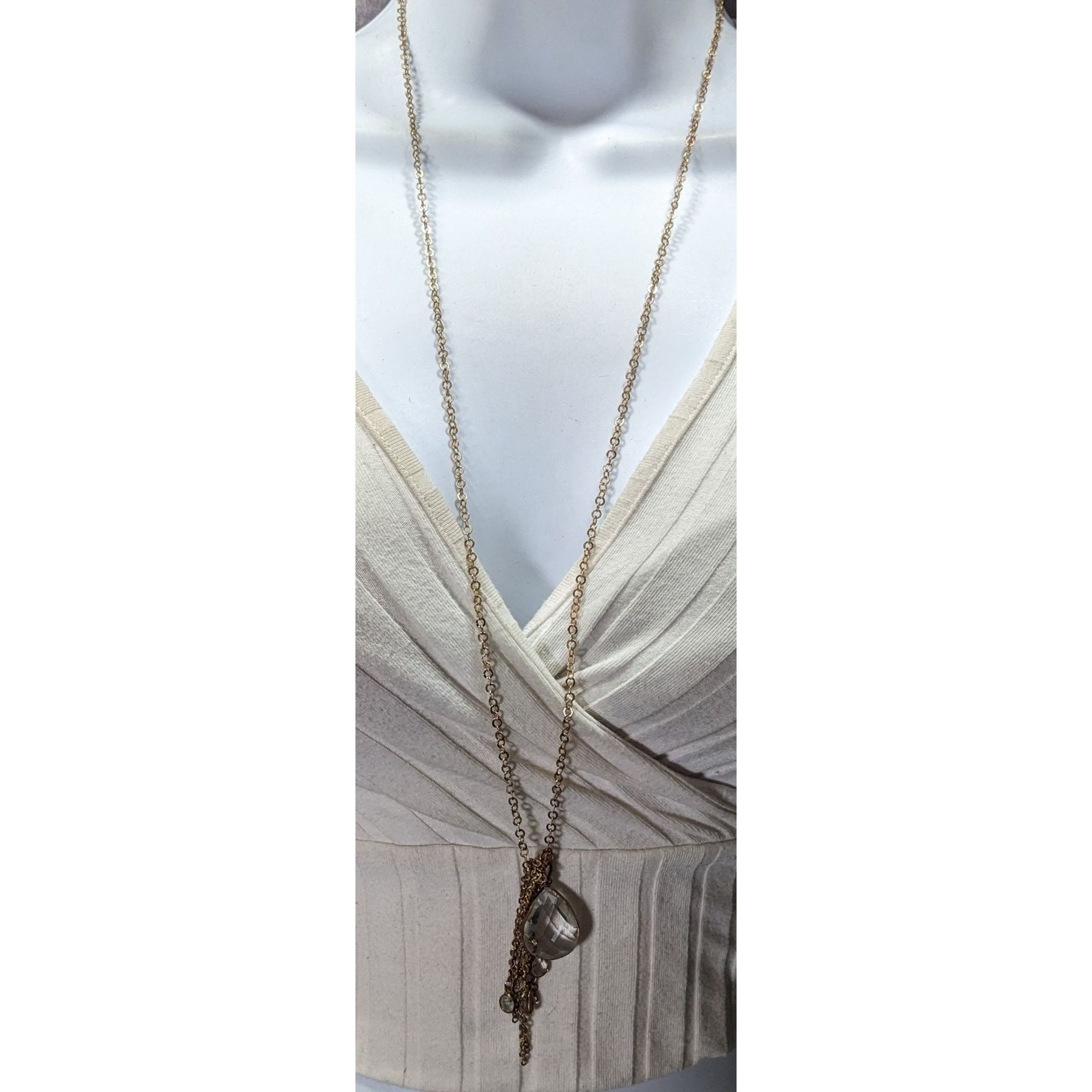 Other Whimsical Cluster Charm Pendant Necklace With Teardrop Gems Size ONE SIZE - 3 Thumbnail