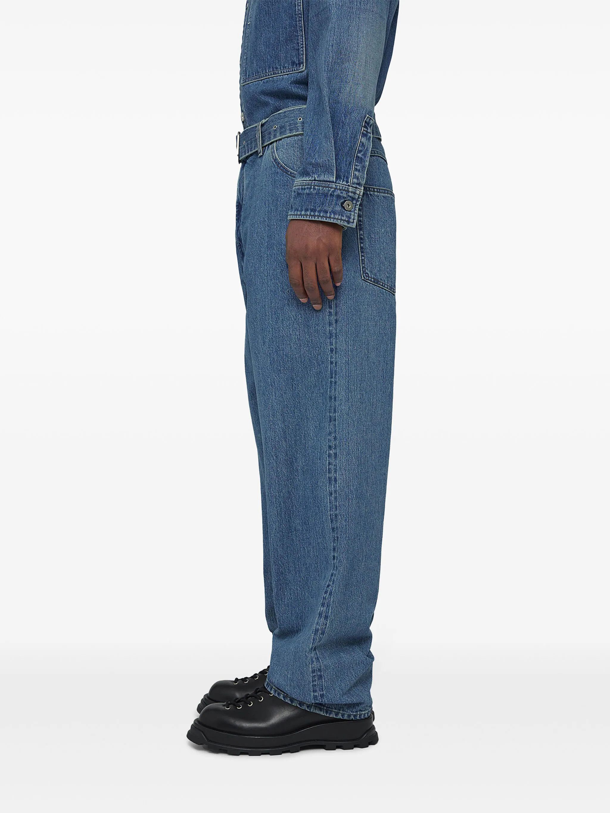 Jil Sander o1s22i1n1024 Matching Belt Jeans in Blue Size US 29 - 4 Thumbnail