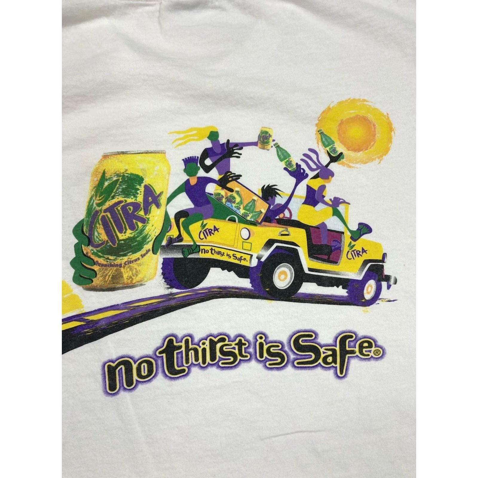 Hanes VINTAGE Hanes T-Shirt Graphic Print White Men XXL Citra Soda Logo 1990s Size US XXL / EU 58 / 5 - 2 Thumbnail