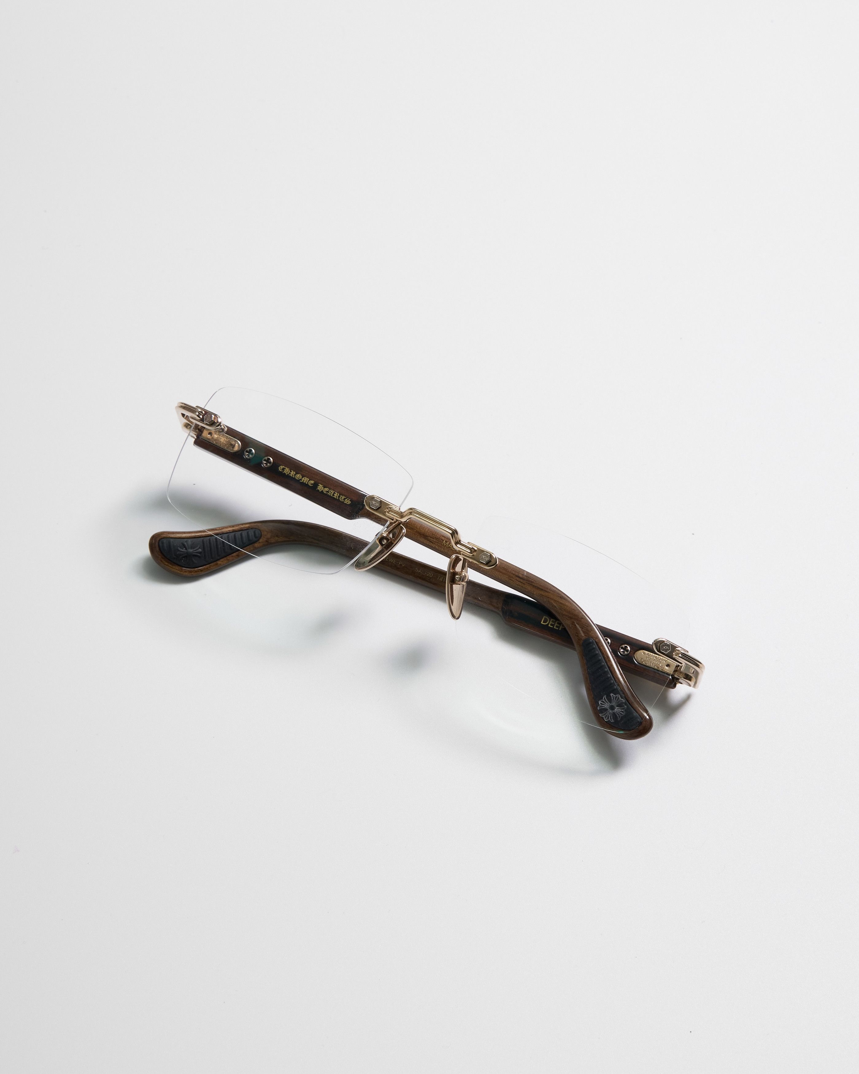 Chrome Hearts CHROME HEARTS DEEP II Gold Plated/Wood Ebony Walnut Ebony-PV Size ONE SIZE - 3 Thumbnail
