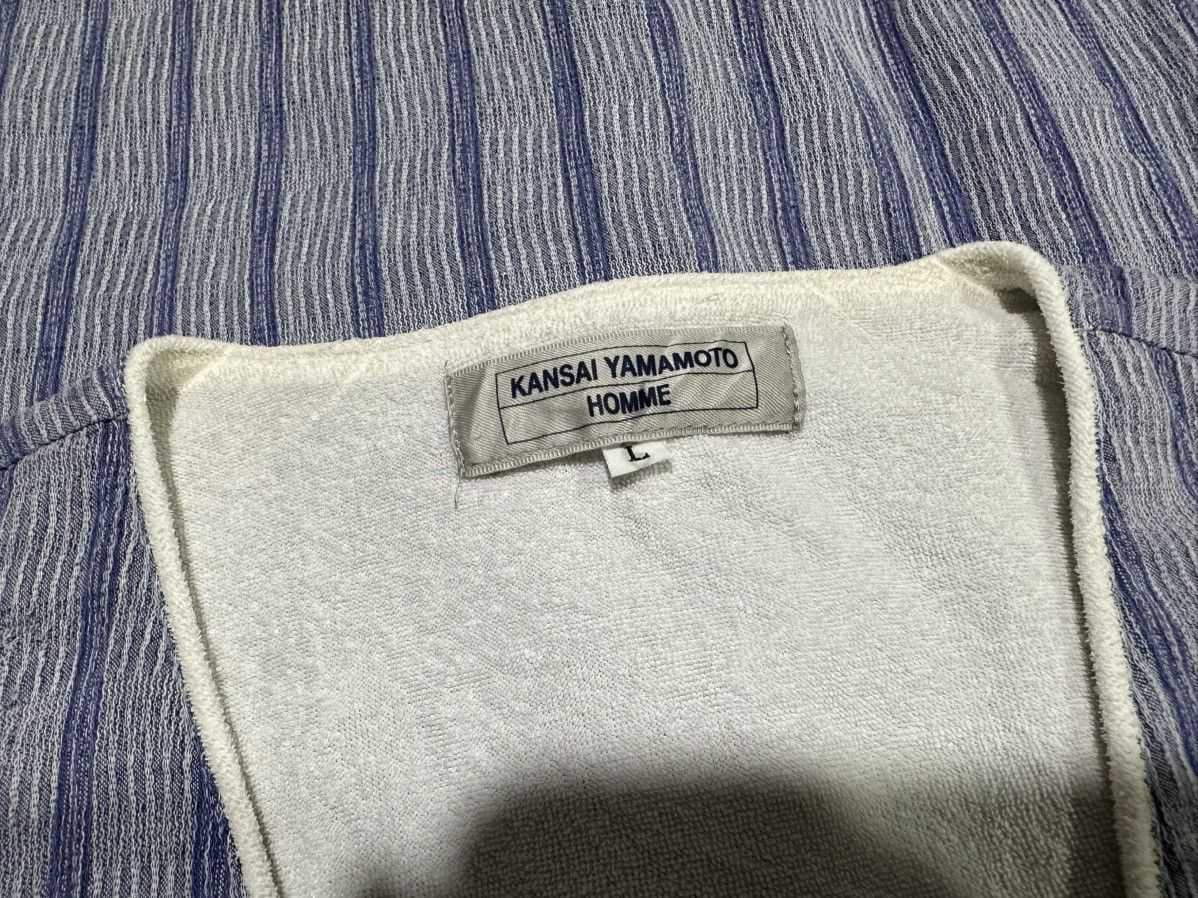 Japanese Brand 🔥Vintage Kansai Yamamoto Homme Striped Shirt Japanese Size US L / EU 52-54 / 3 - 7 Thumbnail