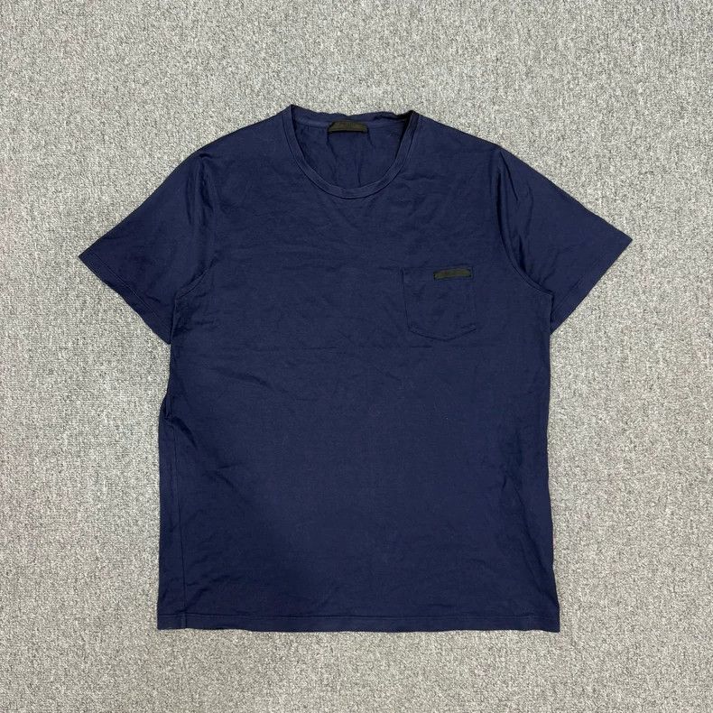 Prada Prada Navy Chest Logo Short Sleeve Tee - dmc Size US L / EU 52-54 / 3 - 1 Thumbnail